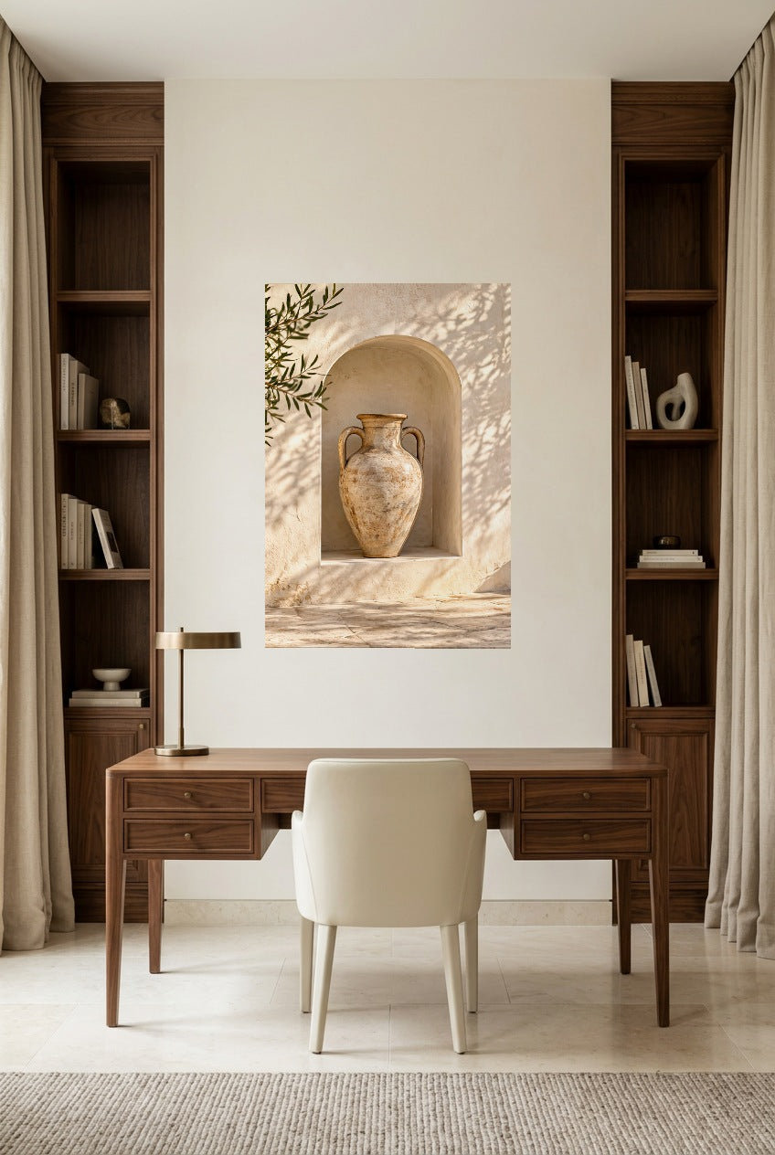 The Amphora in the Niche — unframed poster in a home office