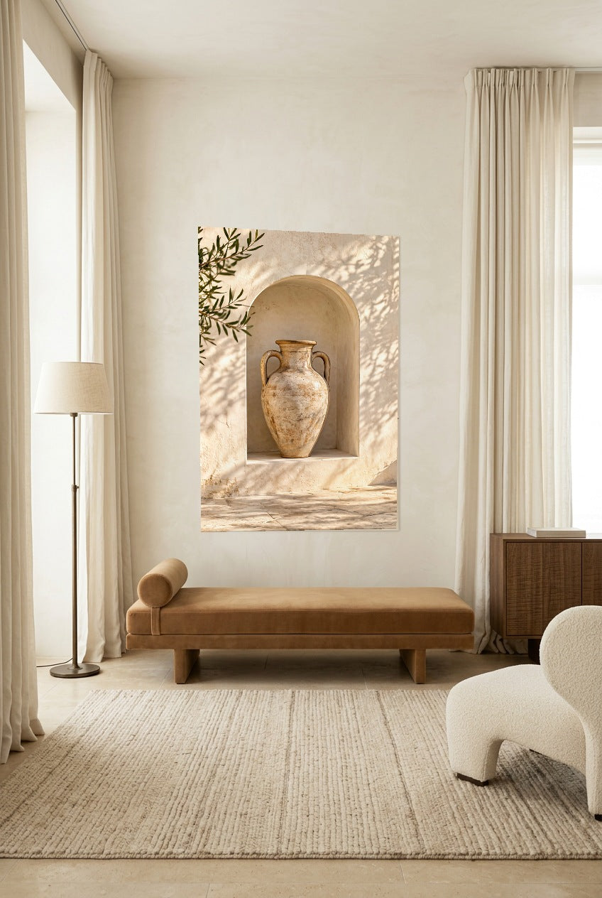 The Amphora in the Niche — unframed poster in a living room