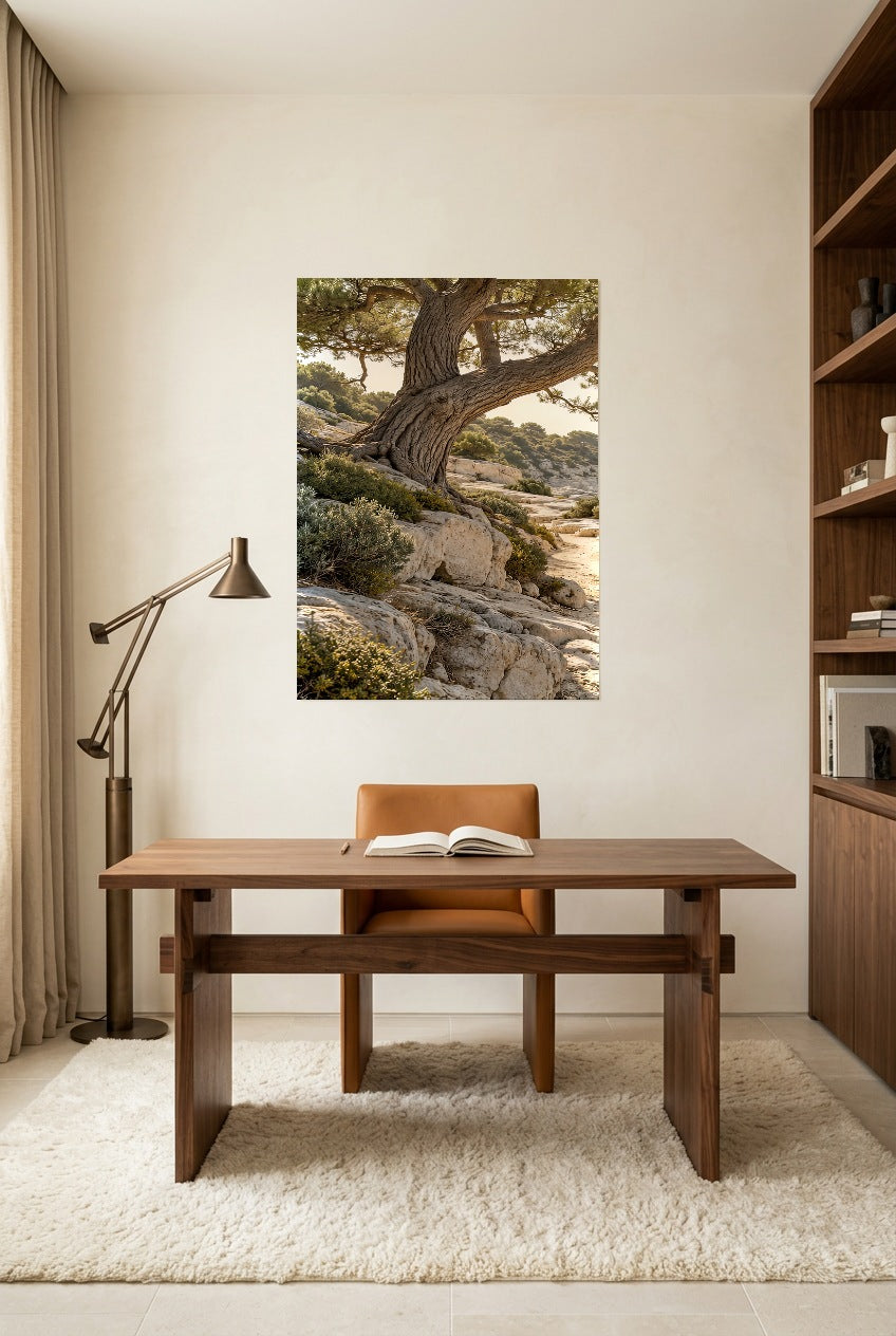The Pine Trunk — unframed poster in a home office