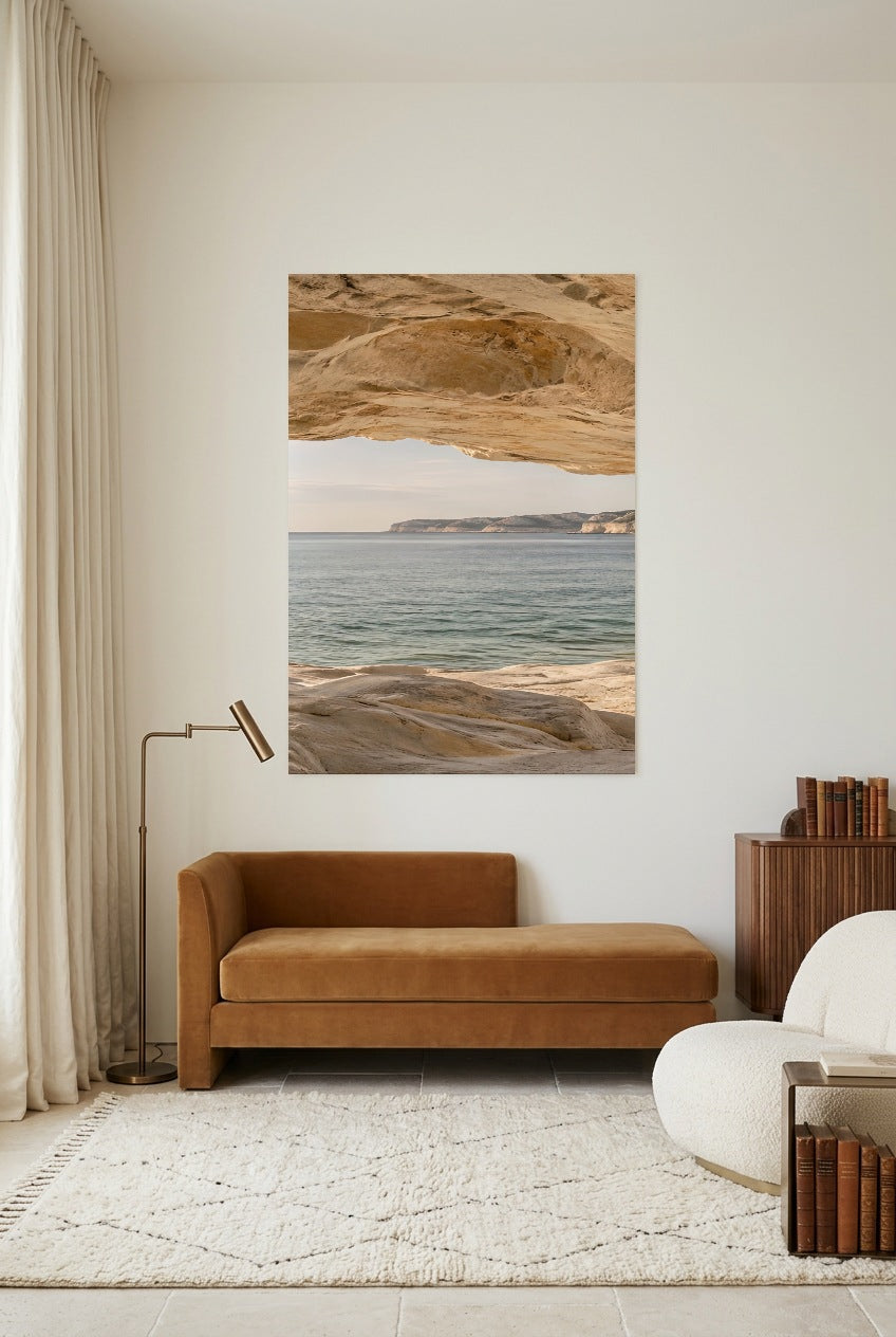 De Horizon onder de Rots — poster zonder lijst in een woonkamer