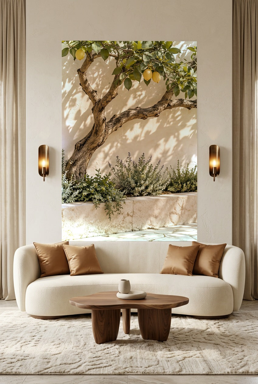 The Lemon Tree Trunk — unframed poster in a living room