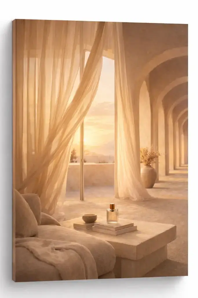Lumière d’Arc — Affiche murale minimaliste beige architecture — affiche murale minimaliste | Cassili-home