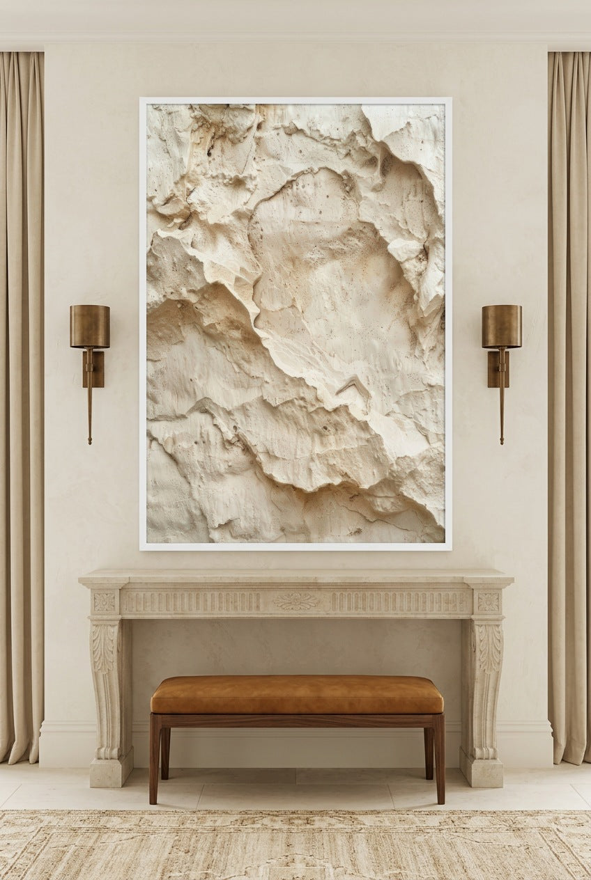 De Schub — poster in witte lijst in een hal
