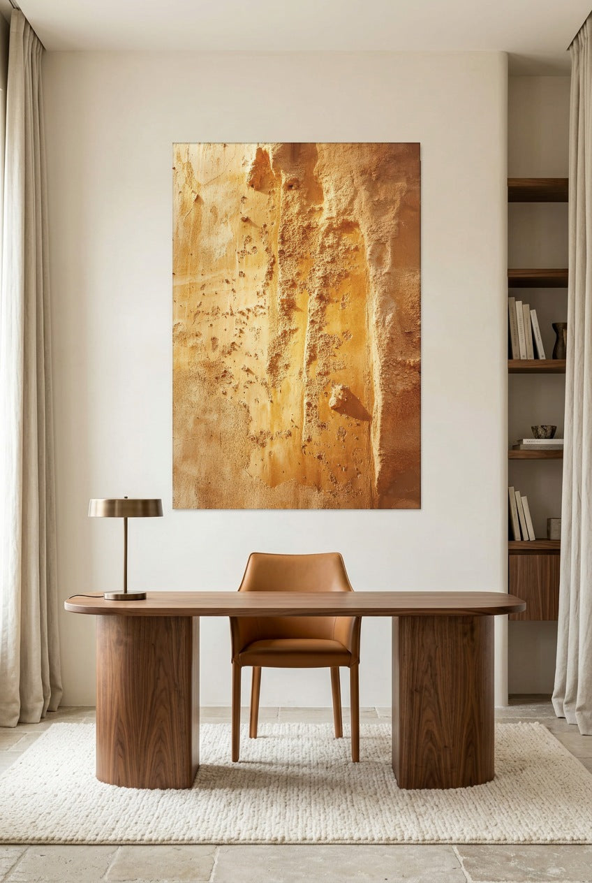 The Vivid Ochre — unframed poster in a home office