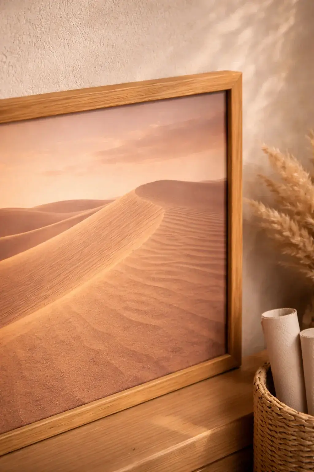 Silence des Dunes — Affiche murale minimaliste beige Désert Paisible et Lumière et Texture Minérale — affiche murale minimaliste | Cassili-home