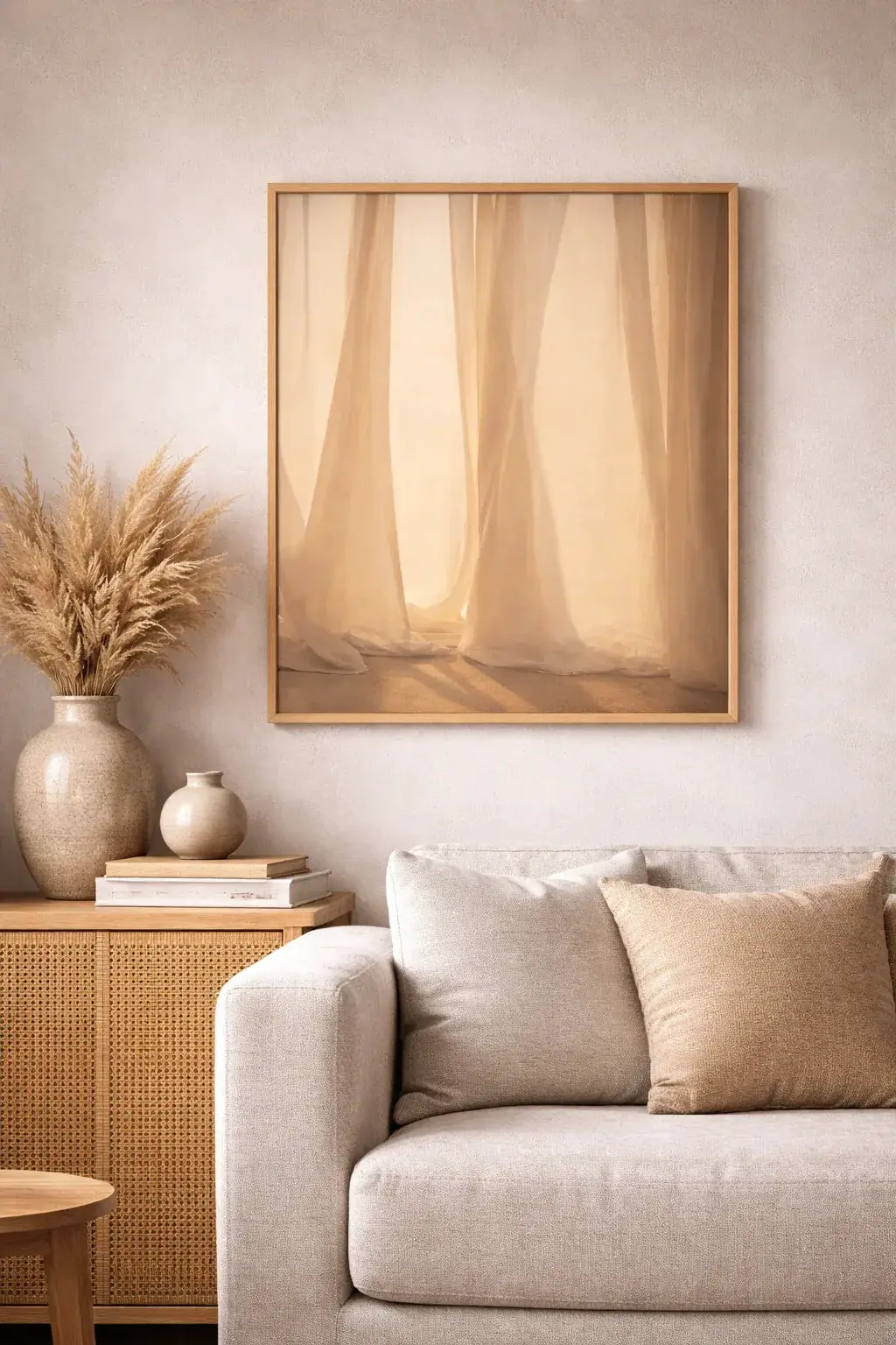 Voile de Lumière — Affiche murale minimaliste beige architecture — affiche murale minimaliste | Cassili-home