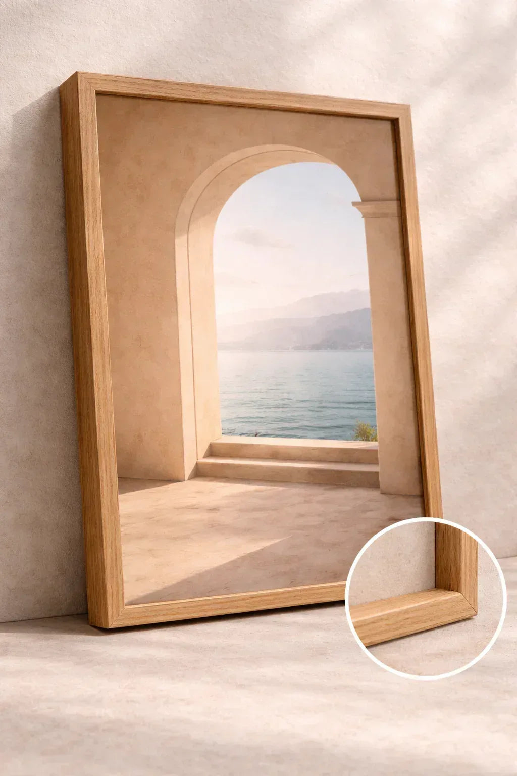 Ouverture sur l'Horizon — Affiche murale minimaliste Beige Architecture Méditerranéenne — affiche murale minimaliste | Cassili-home