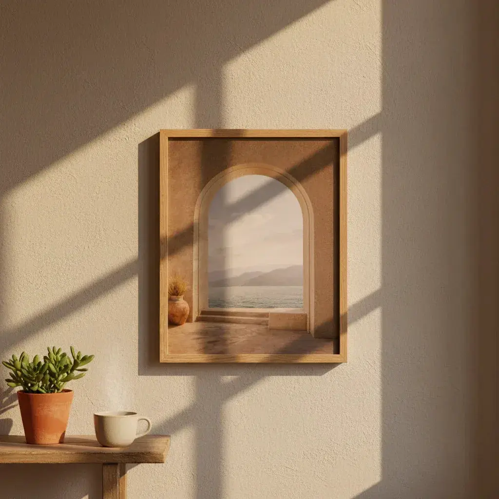 Arche Méditerranéenne — Affiche murale minimaliste beige architecture — affiche murale minimaliste | Cassili-home