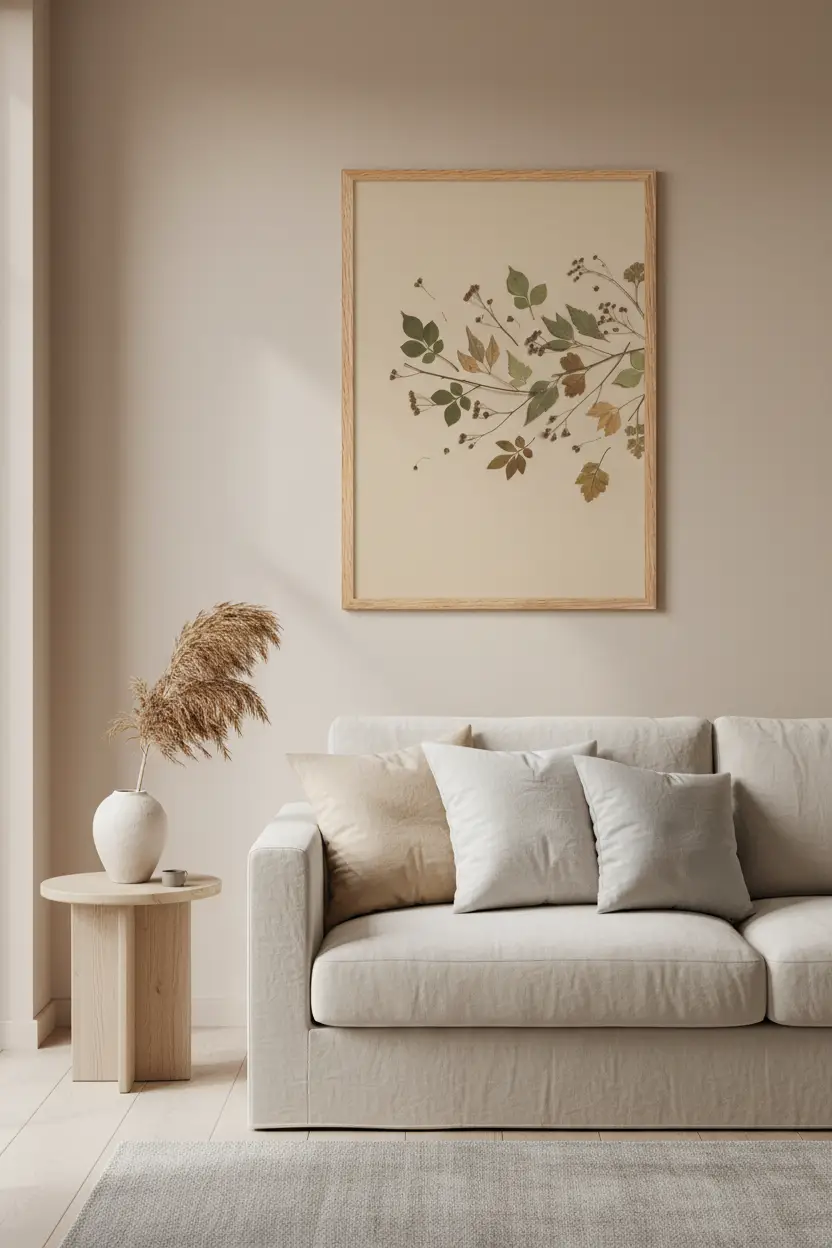 Herbier Sauvage — Affiche murale minimaliste beige et brun inspiration botanique — affiche murale minimaliste | Cassili-home