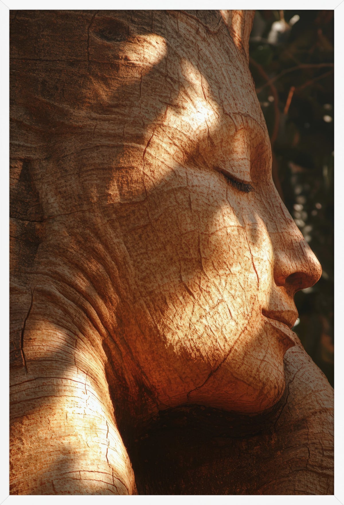 Alma de Madera — póster con marco blanco, vista frontal