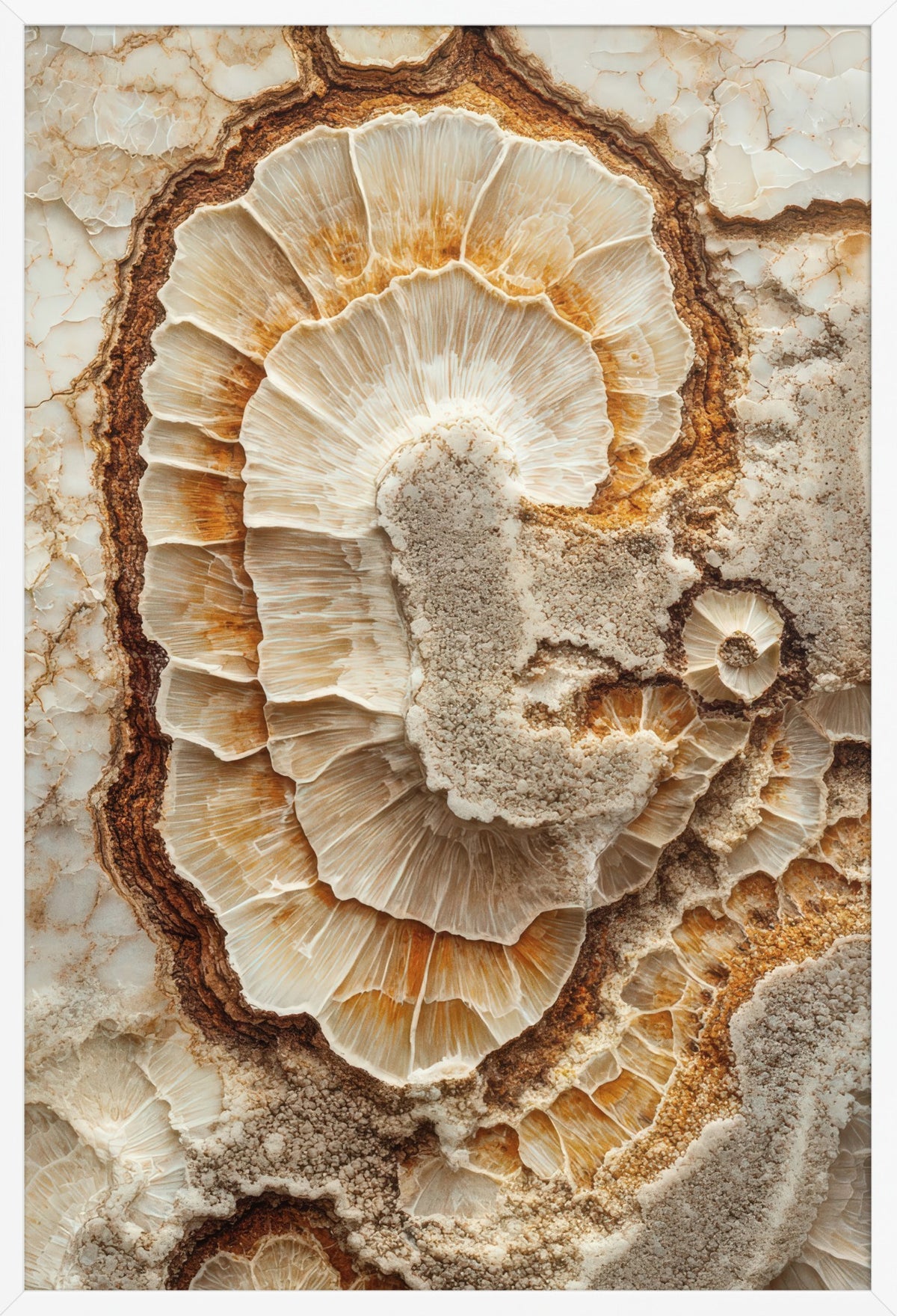 Ammonite — poster in a white frame, front view