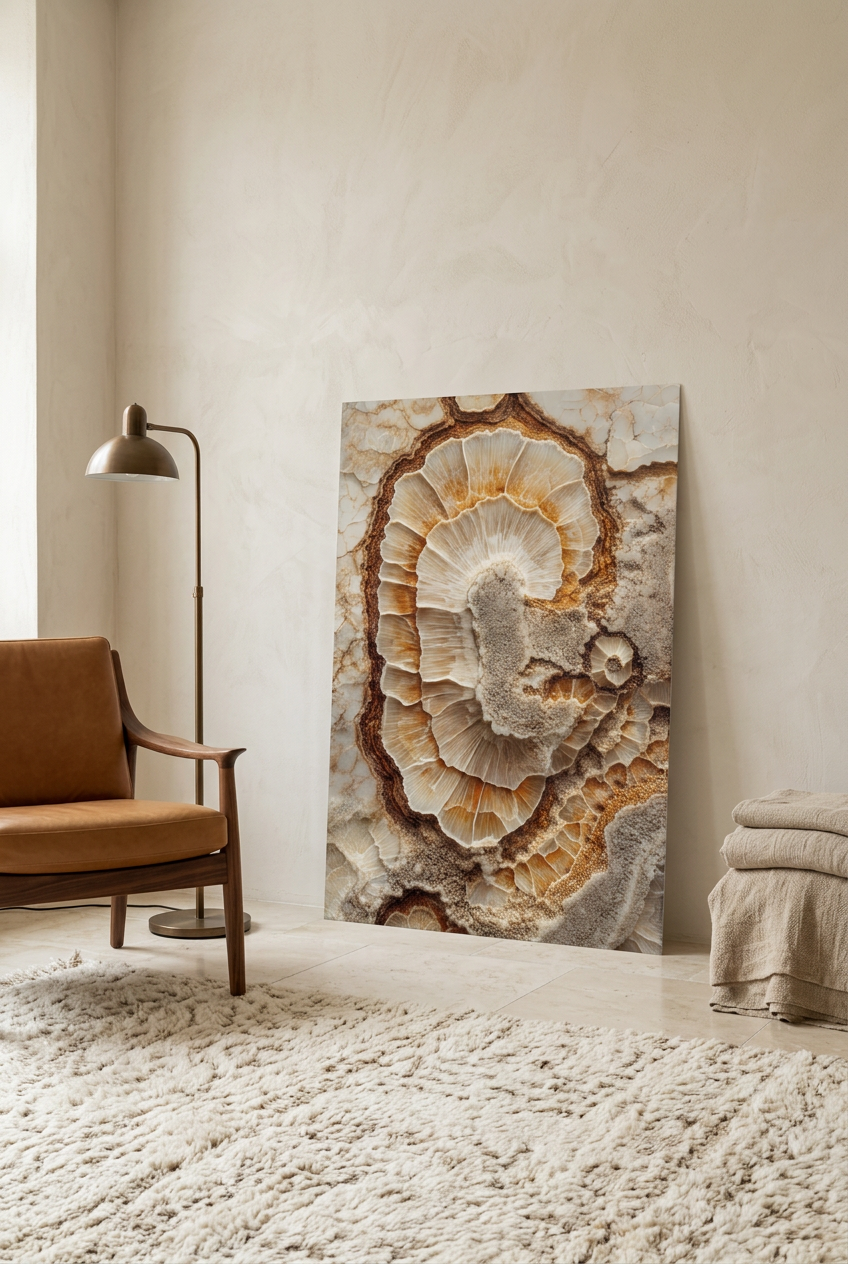 Ammonite — unframed poster leaning on the floor