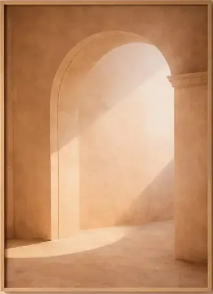 Arche de Lumière — Affiche murale minimaliste beige architecture méditerranéenne — affiche murale minimaliste | Cassili-home