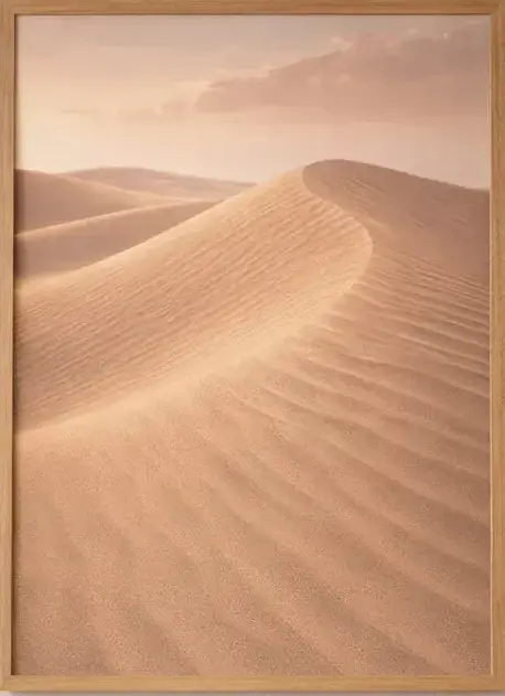 Silence des Dunes — Affiche murale minimaliste beige Désert Paisible et Lumière et Texture Minérale — affiche murale minimaliste | Cassili-home