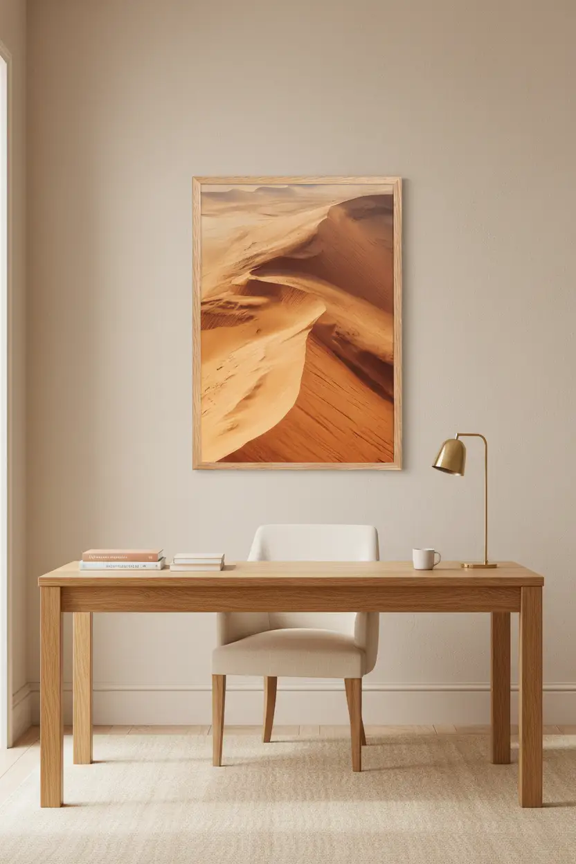 Les Crêtes du Sahara — Affiche murale minimaliste terracotta désert — affiche murale minimaliste | Cassili-home