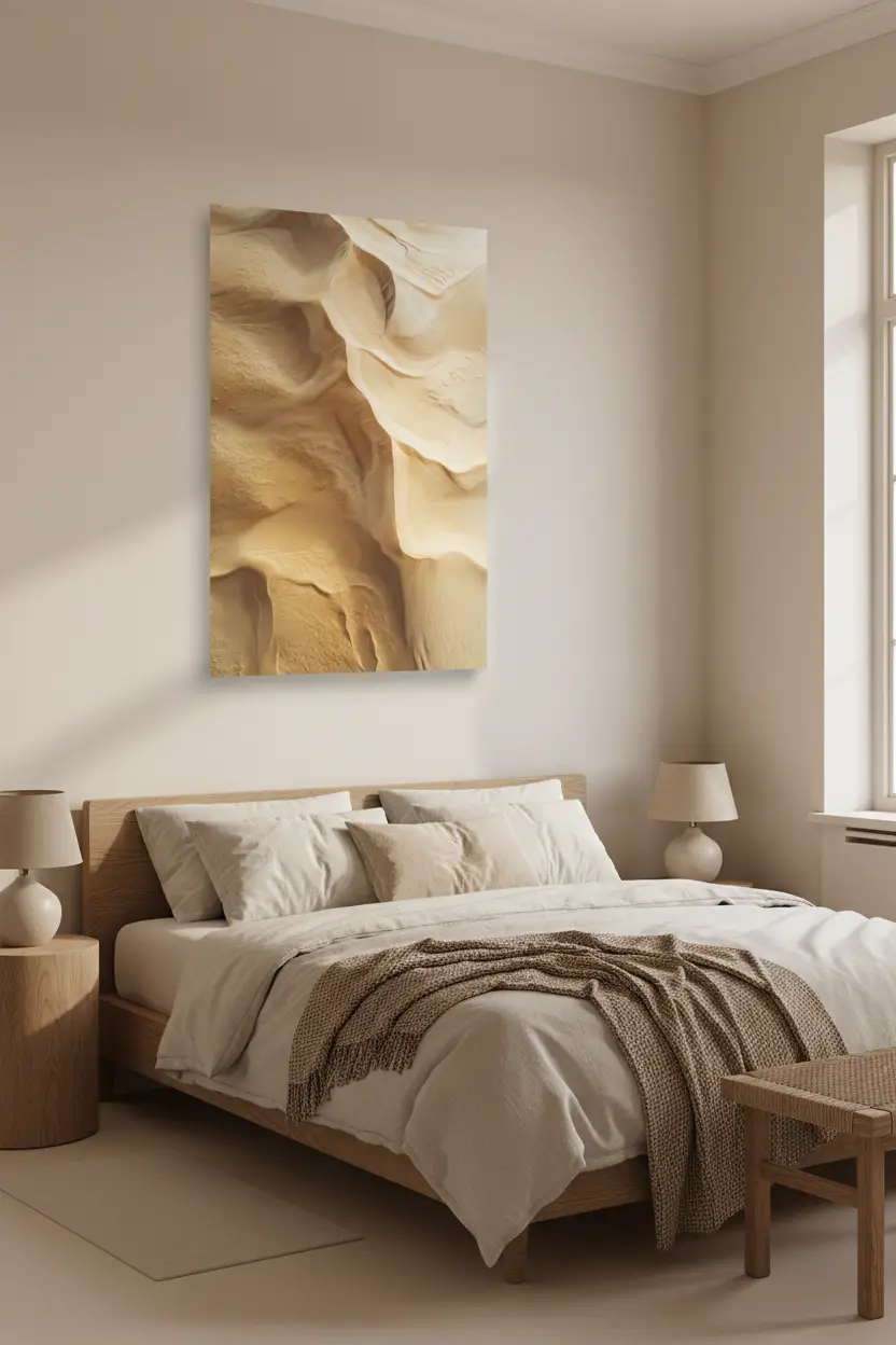Les Dunes du Canyon — Affiche murale minimaliste beige minérale — affiche murale minimaliste | Cassili-home
