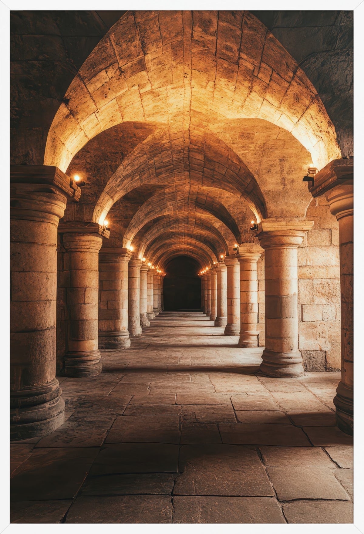 Eternal Colonnade — poster in a white frame, front view