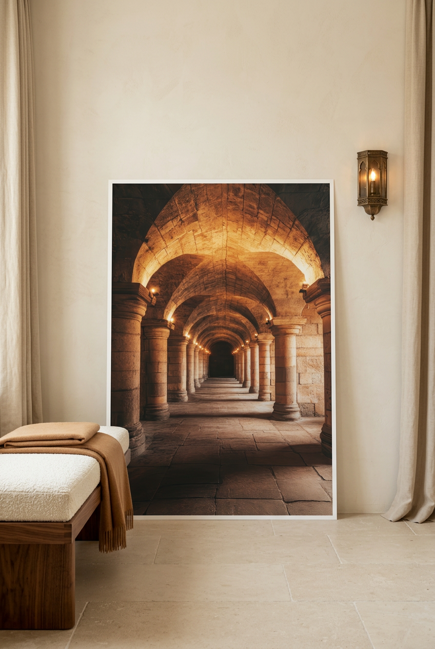 Eternal Colonnade — poster leaning against a wall on the floor