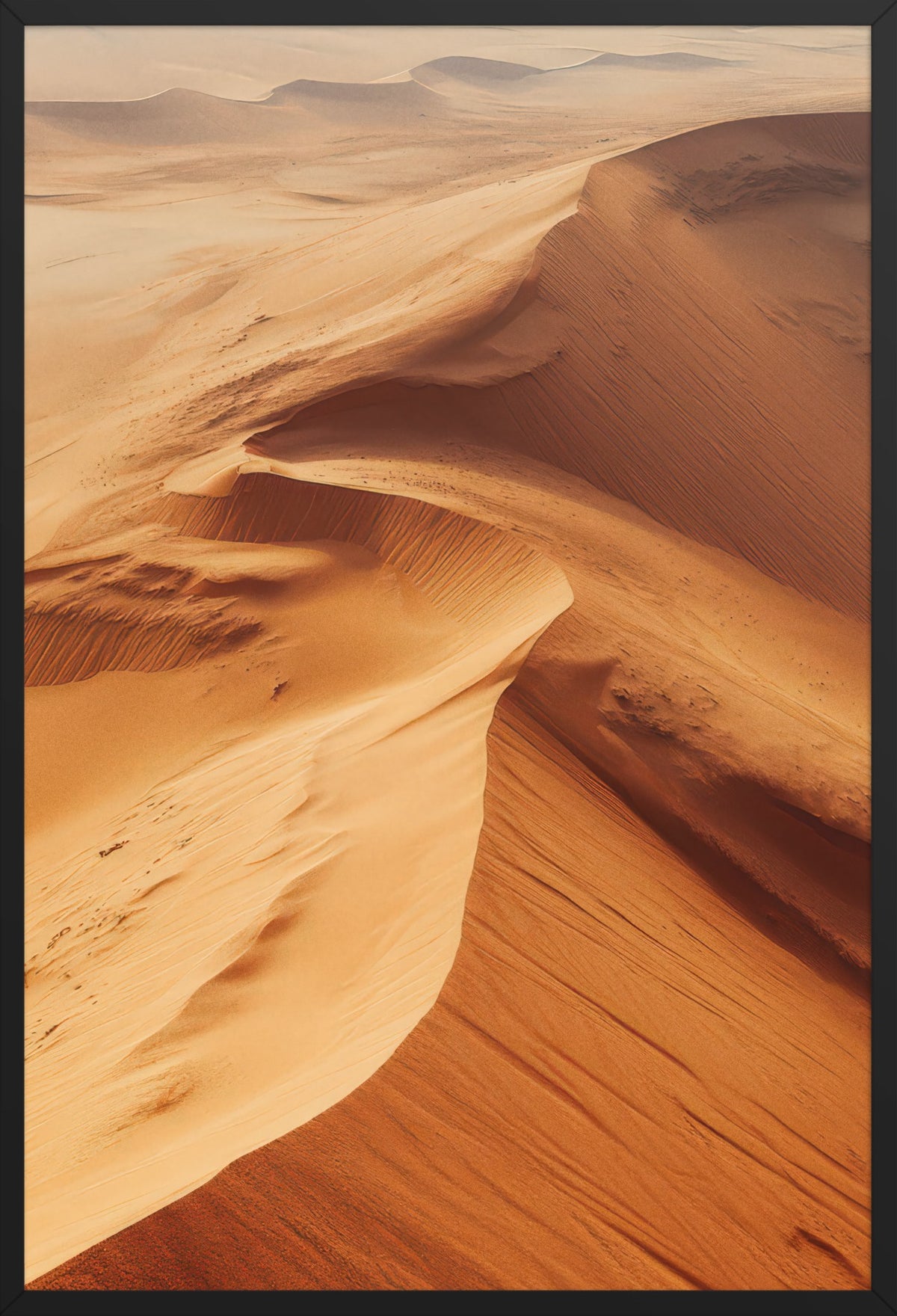 The Crests of the Sahara — poster in a black frame, front view