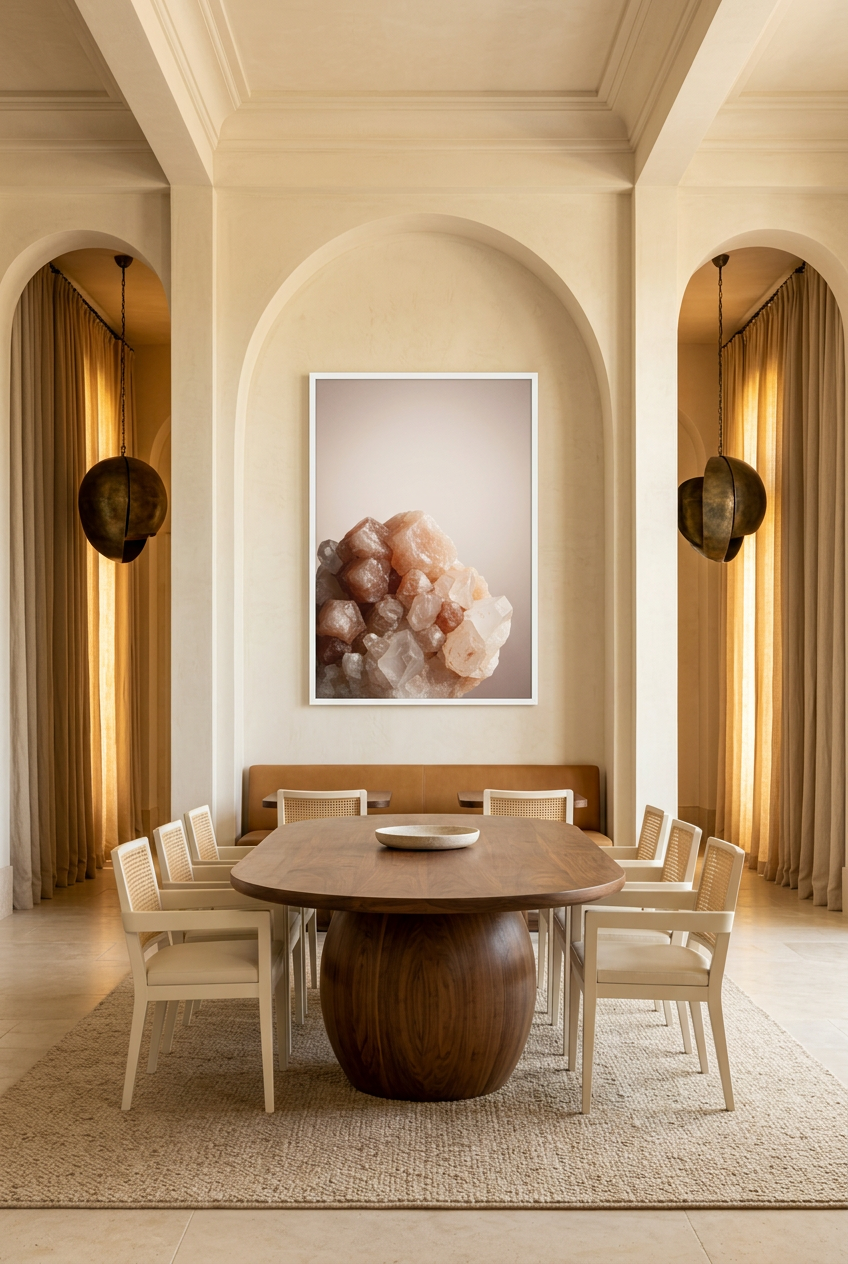 Raw Crystal — poster in a white frame in a dining room