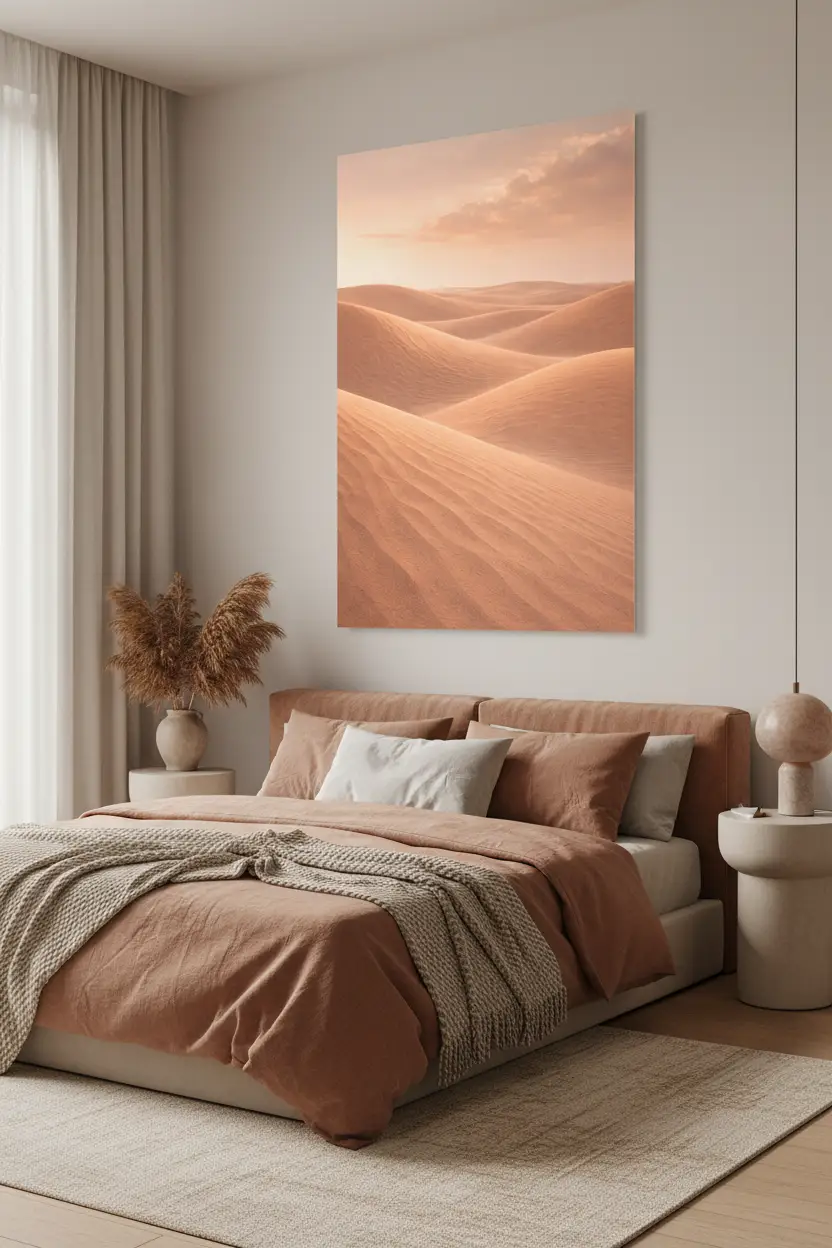 Dunes de Lumière — Affiche murale minimaliste beige désert immaculé — affiche murale minimaliste | Cassili-home