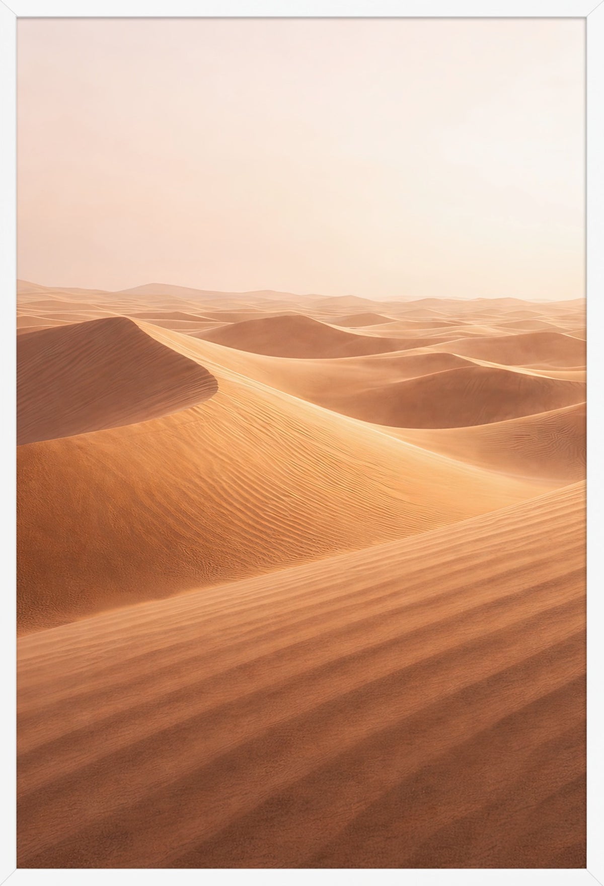 Golden Dunes — poster in a white frame, front view