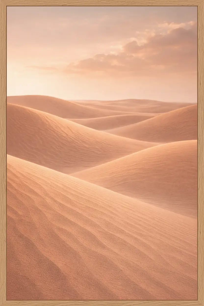Dunes de Lumière — Affiche murale minimaliste beige désert immaculé — affiche murale minimaliste | Cassili-home