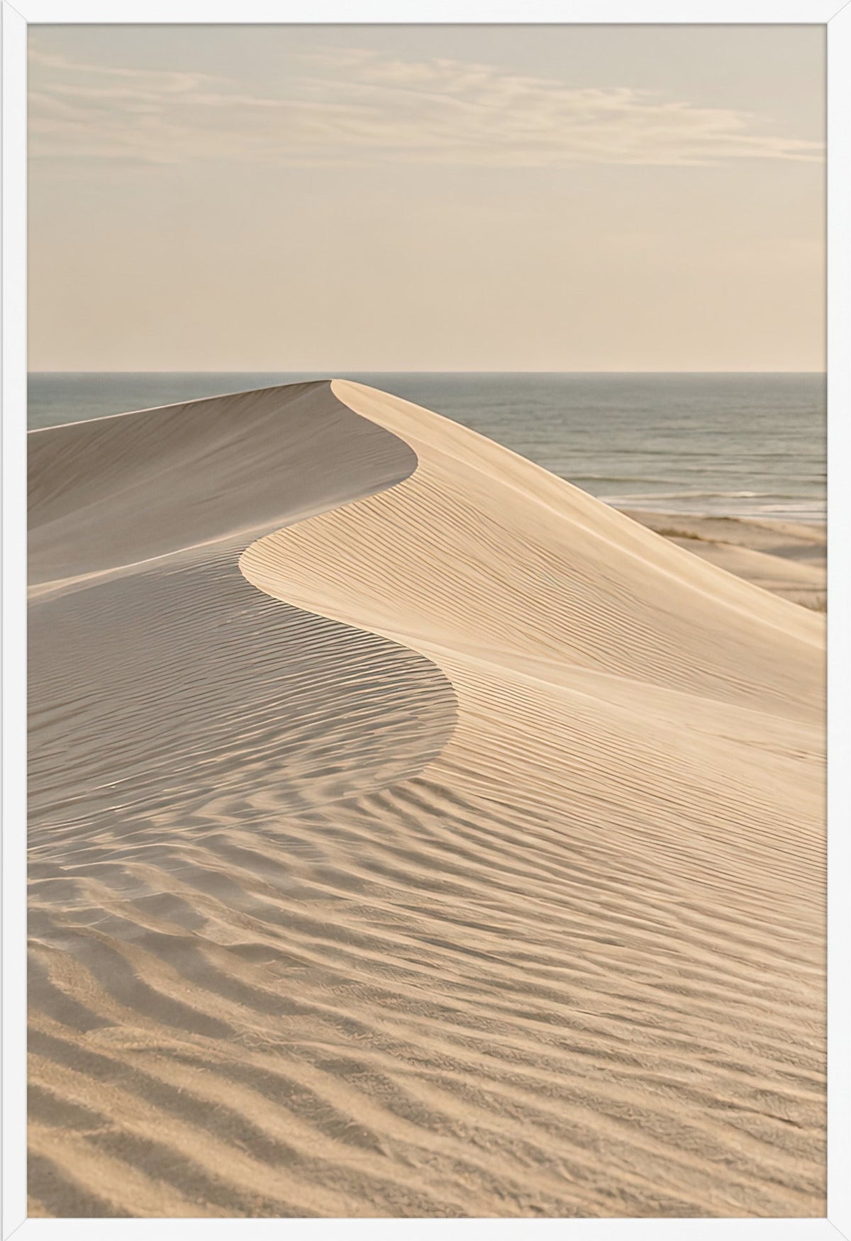 The Sand Crest — white frame, 61 × 91 cm