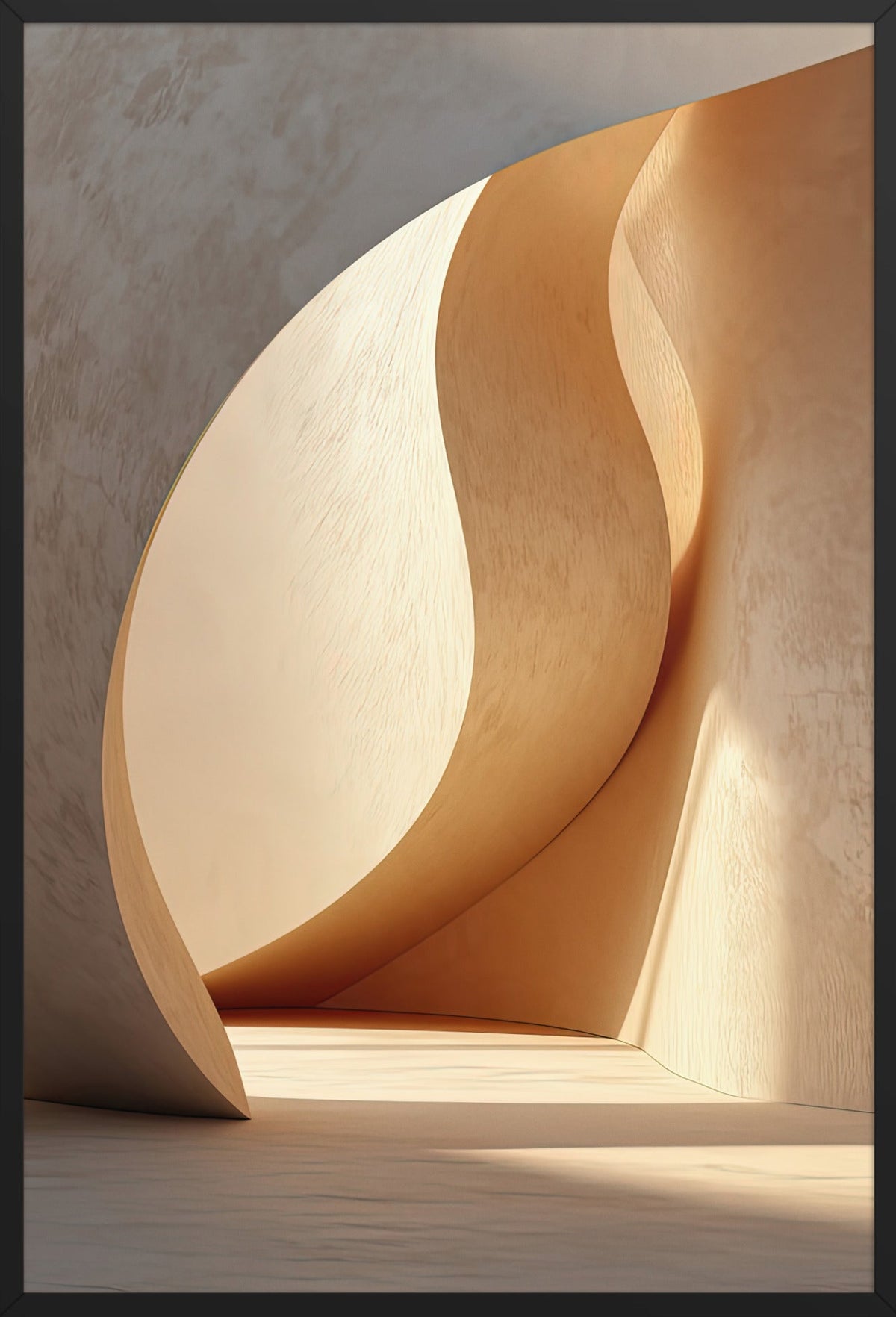 The Great Curve — framed in black, 61 × 91 cm