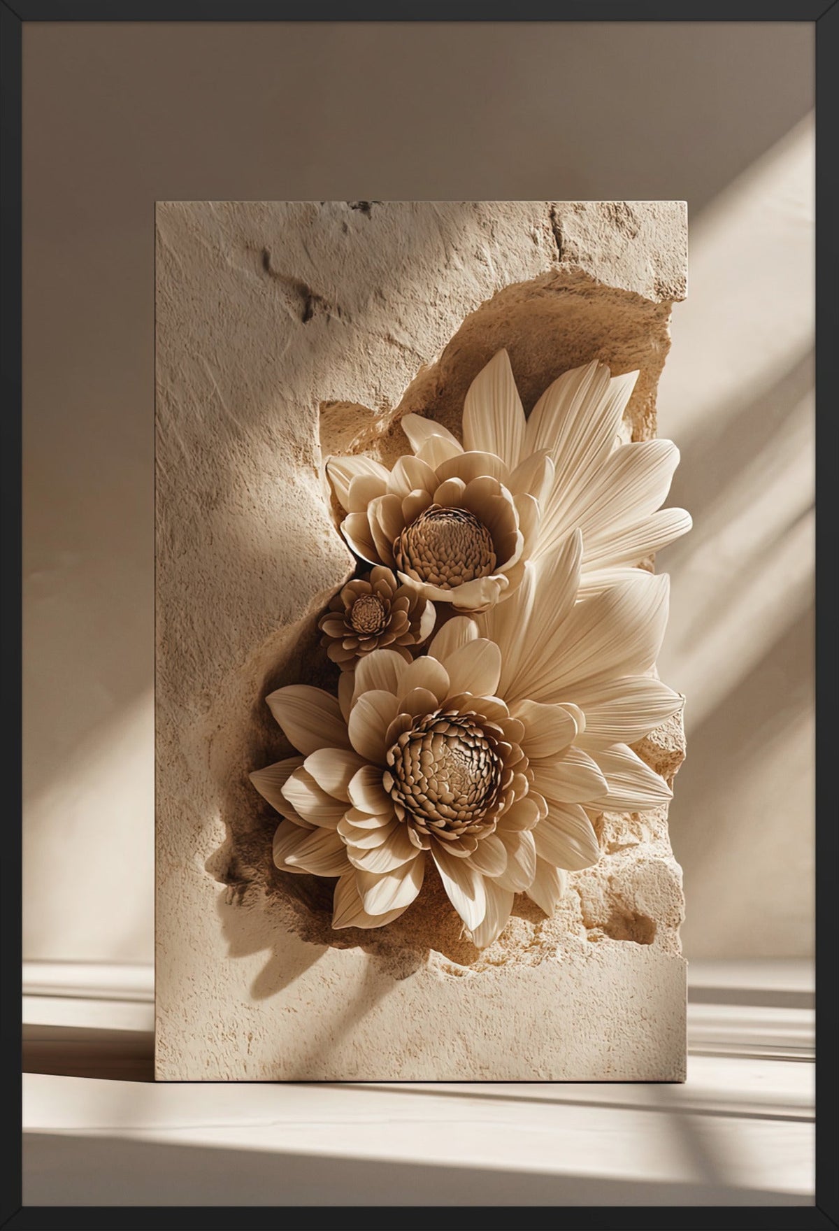 De Stenen Bloemkronen — ingelijst in zwart, 61 × 91 cm