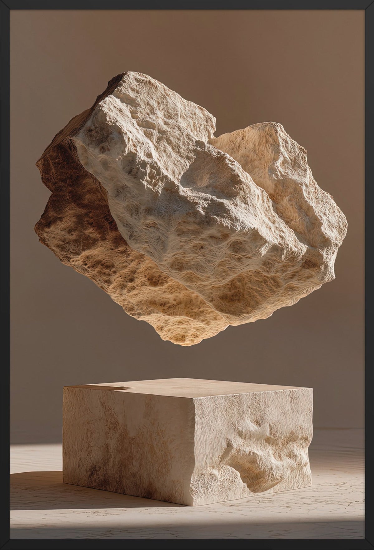 Il Blocco Senza Peso — con cornice nera, 61 × 91 cm