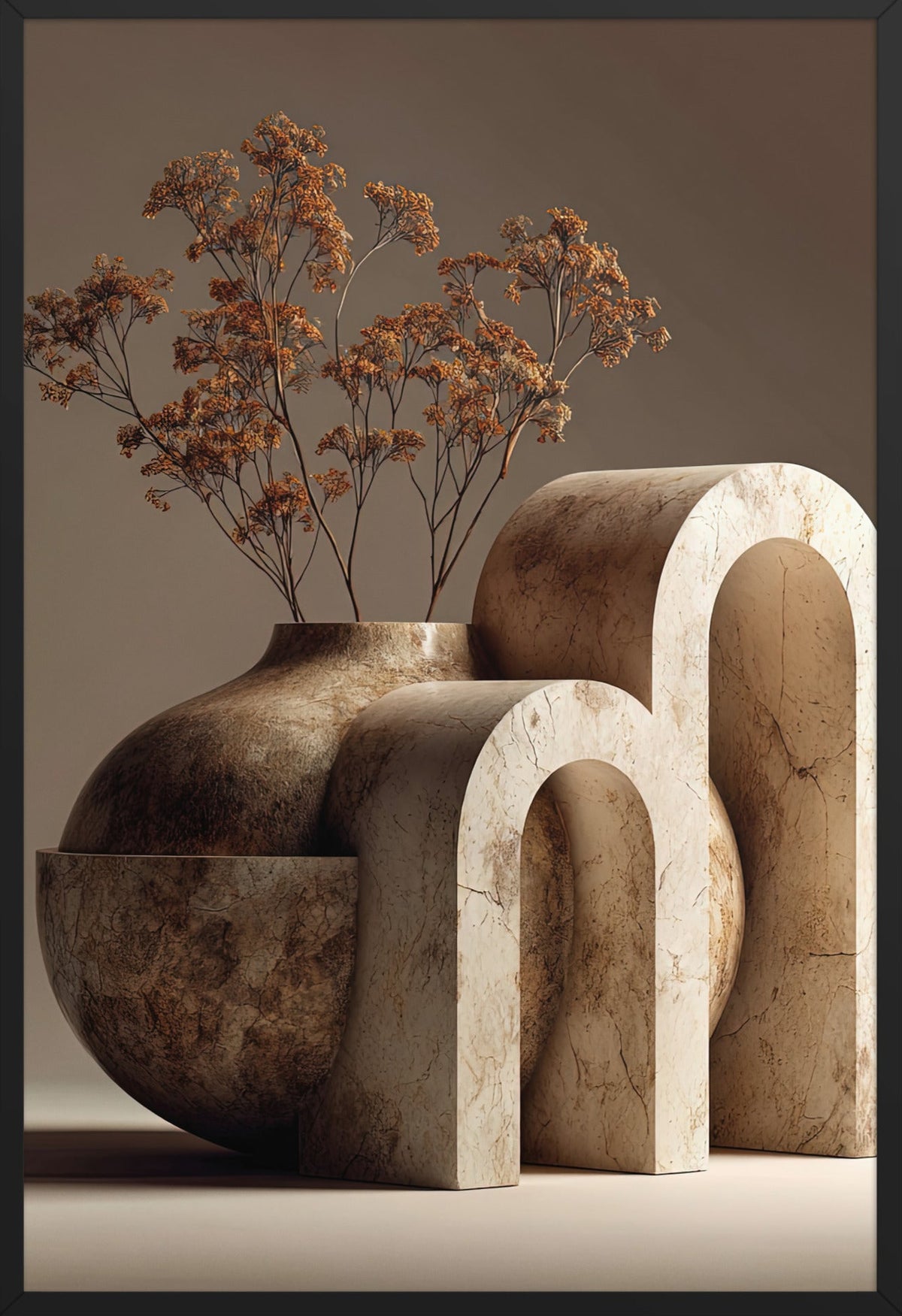 Gli Archi Gemelli — con cornice nera, 61 × 91 cm