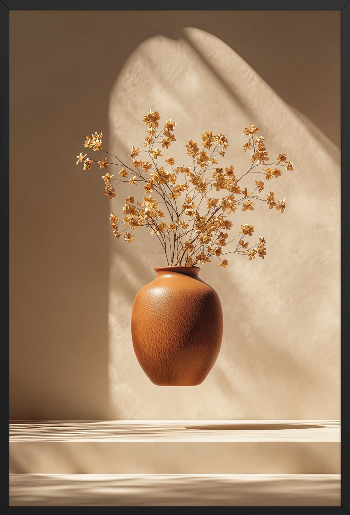 The Golden Sheaf — framed in black, 61 × 91 cm