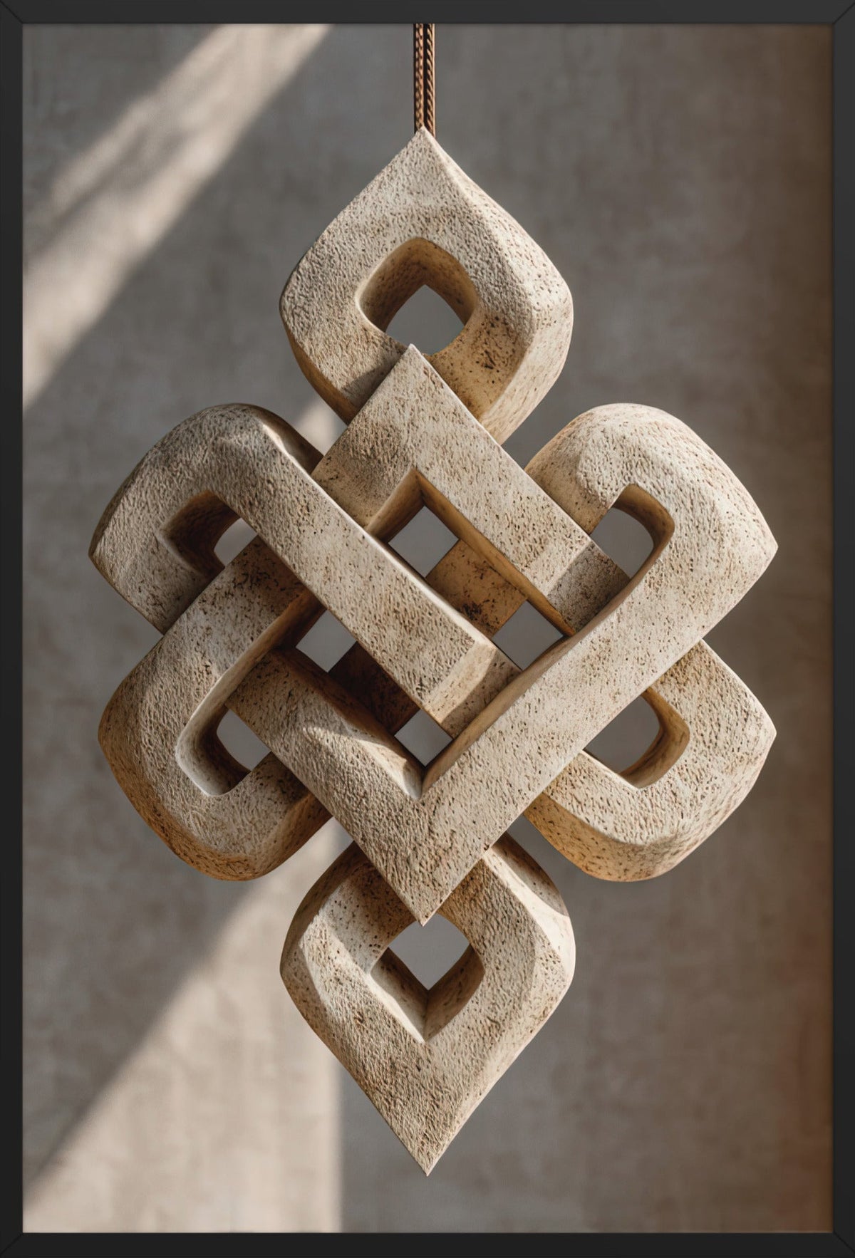 The Stone Knot — framed in black, 61 × 91 cm
