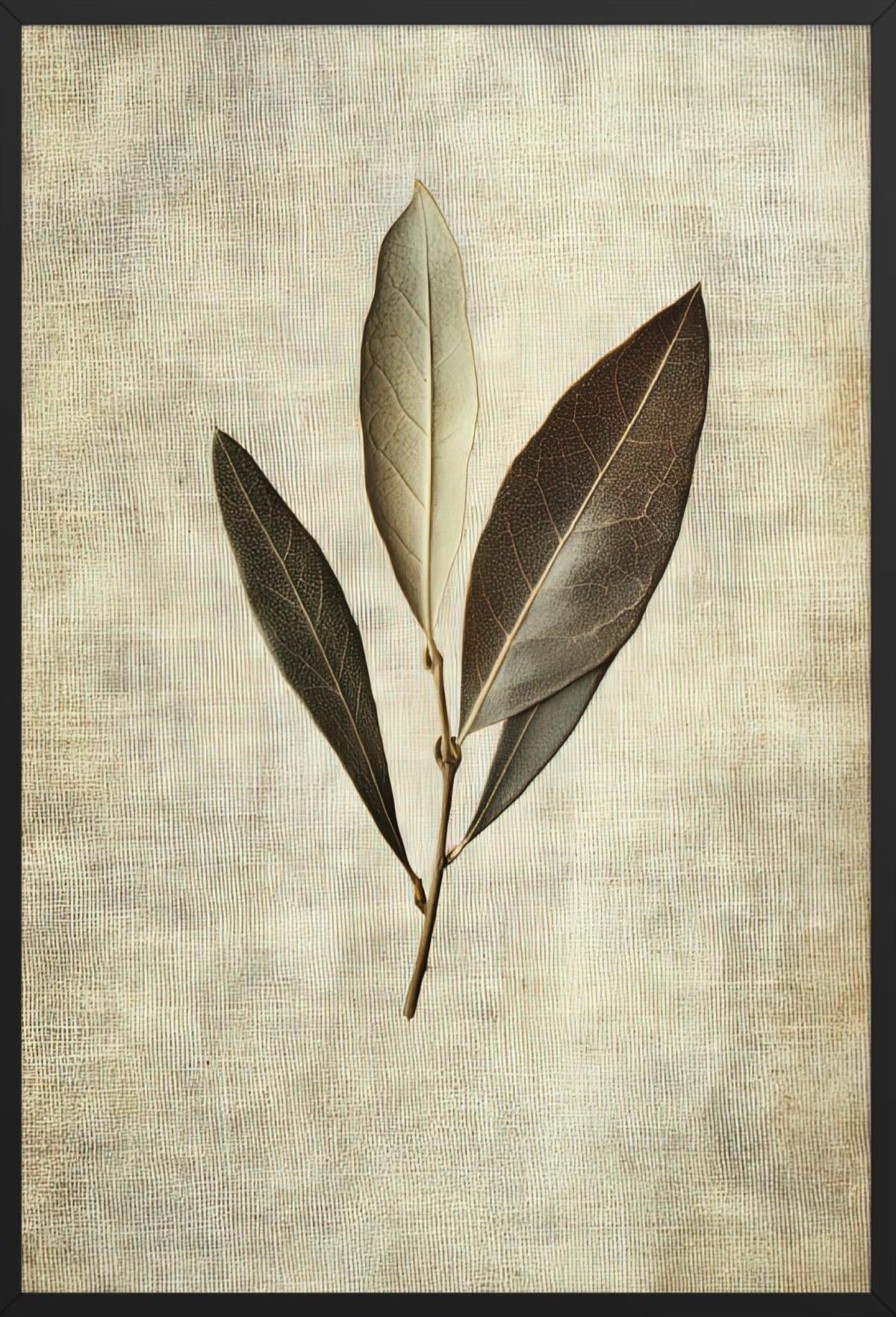 O Raminho de Louro — com moldura preta, 61 × 91 cm