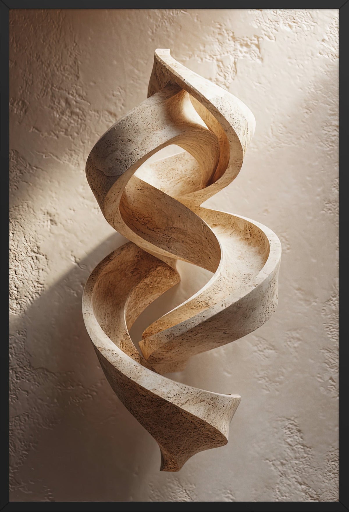 The Twisted Ribbon — framed in black, 61 × 91 cm