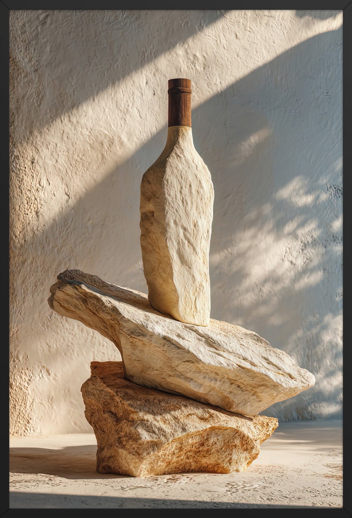 La Bottiglia d'Olio — con cornice nera, 61 × 91 cm