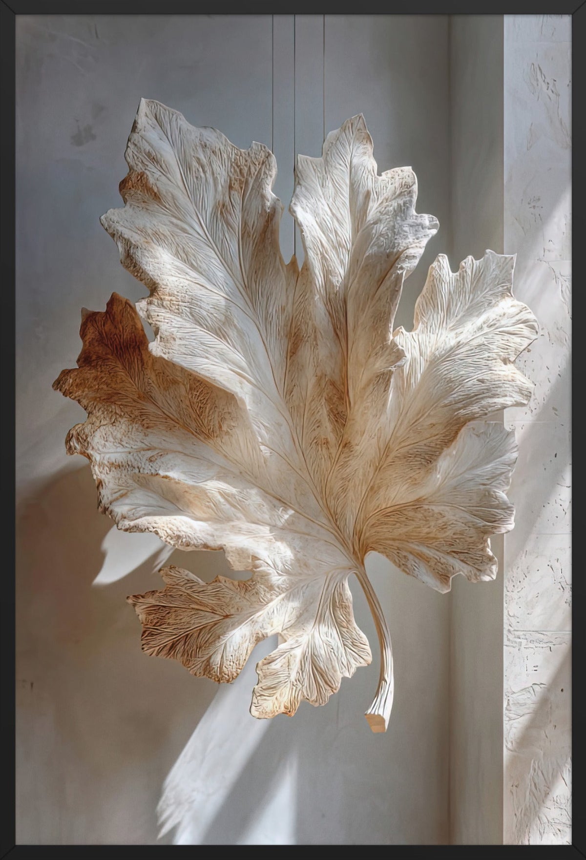 The Fig Leaf — framed in black, 61 × 91 cm