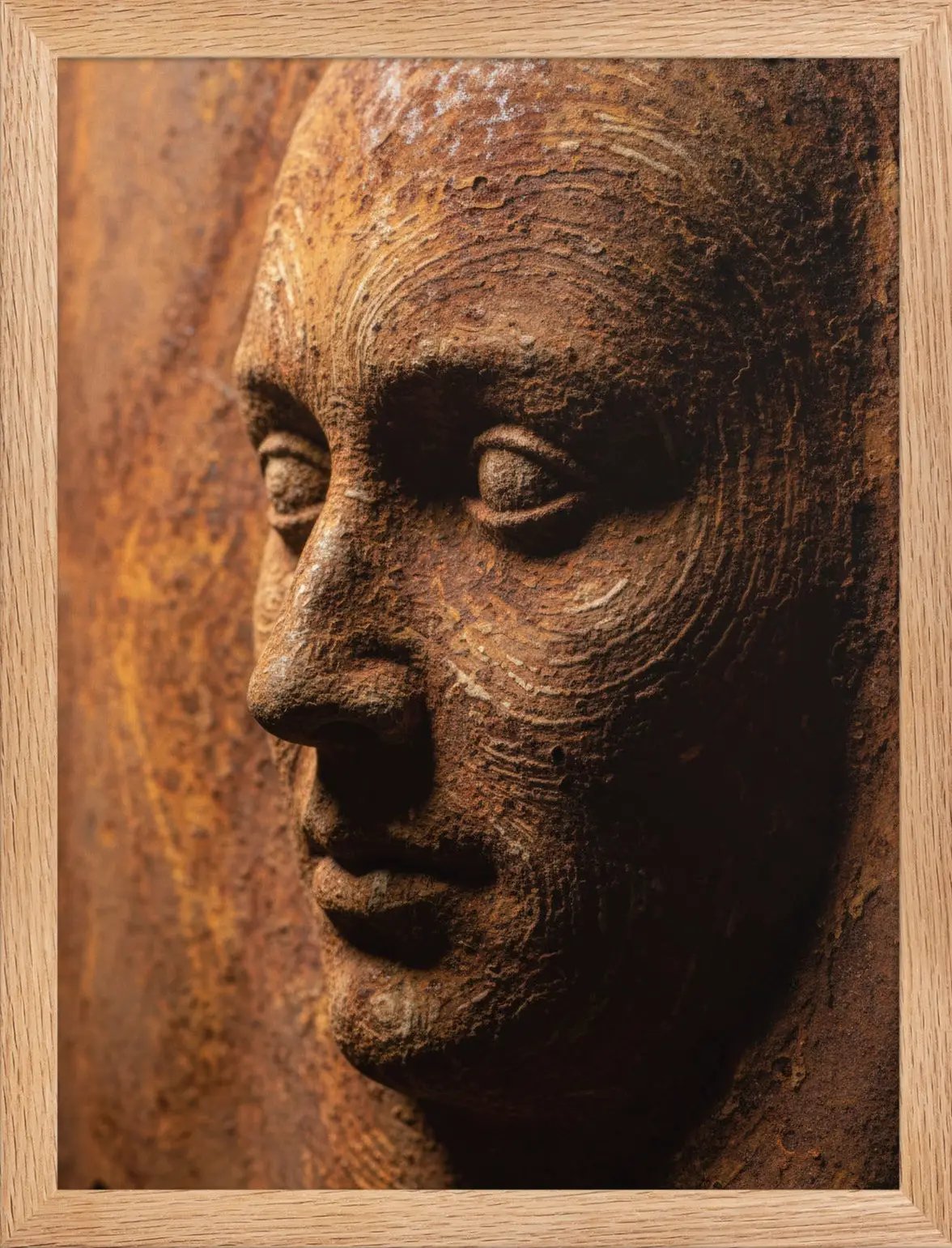 Visage de Rouille — Encadrée — affiche murale minimaliste | Cassili-home