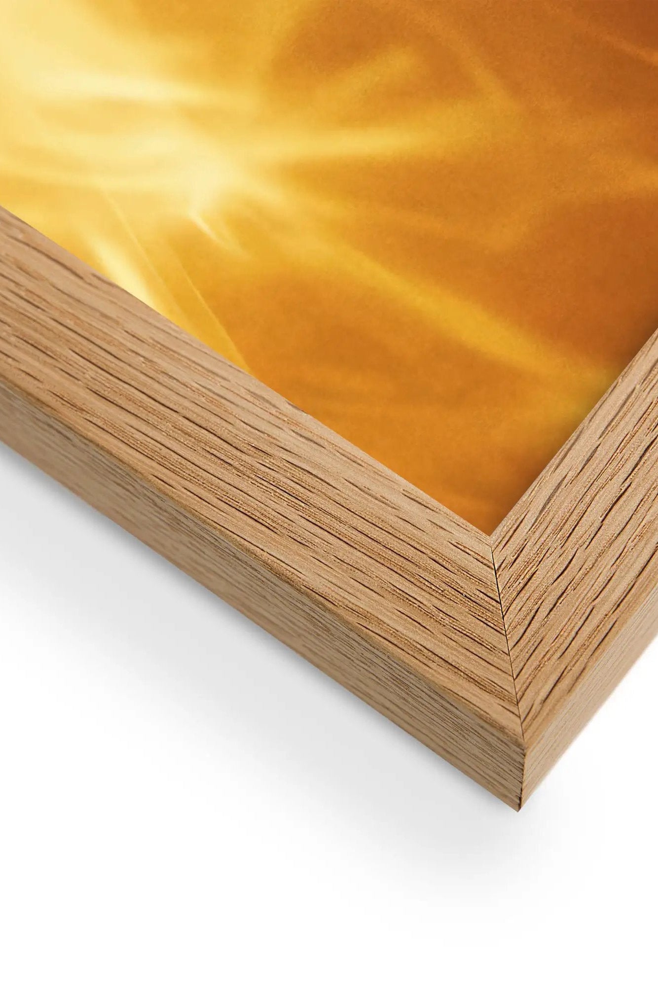 L’Âme du Feu — Minimalist väggaffisch gyllene bärnsten lågor