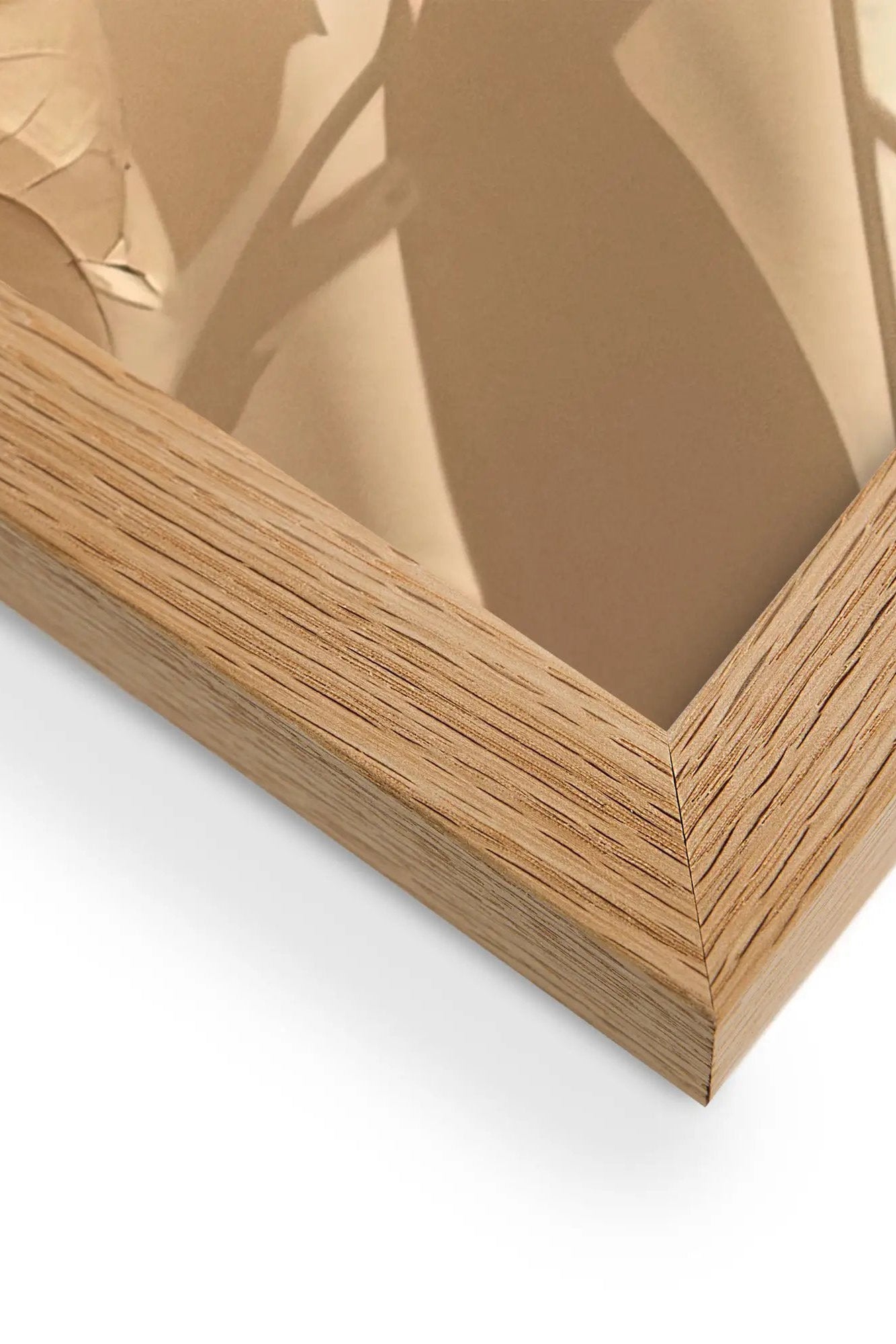 Guldbladen — Minimalistisk väggaffisch sand växtlig