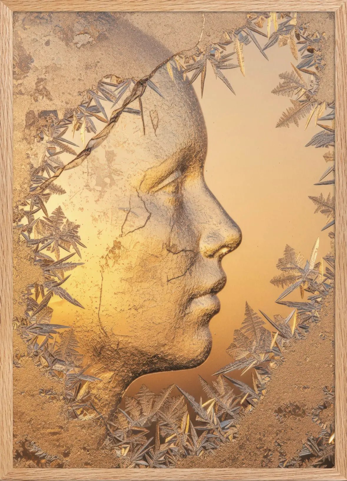 Visage de Givre — Encadrée — affiche murale minimaliste | Cassili-home