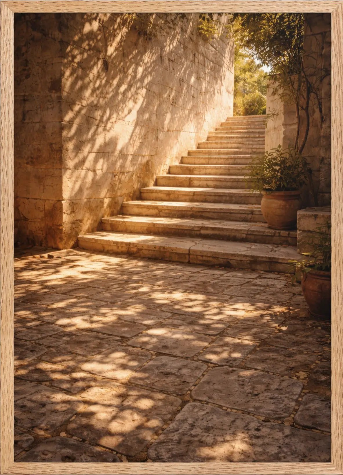L’Escalier du Jardin — Encadrée — affiche murale minimaliste | Cassili-home