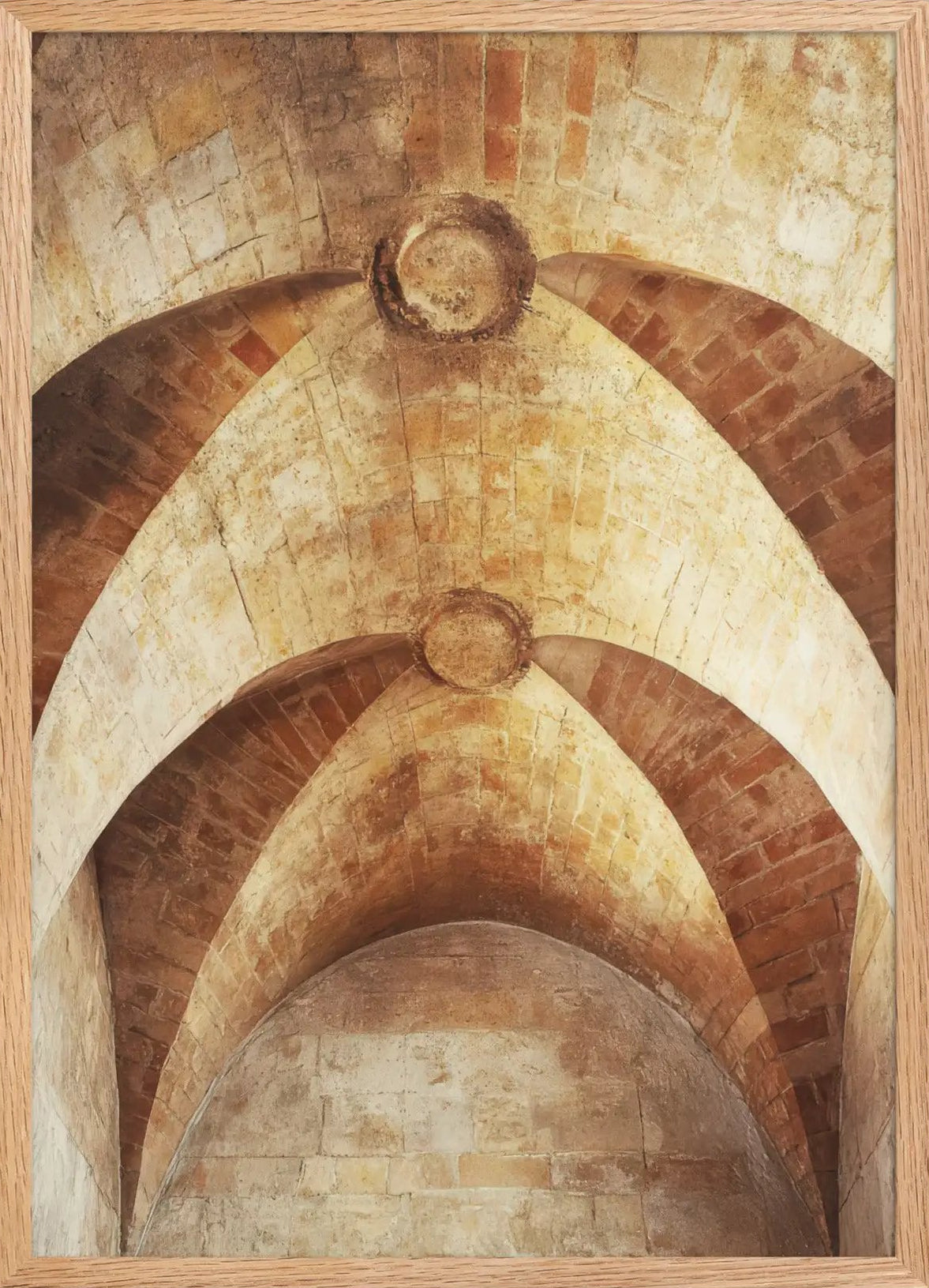Les Arches Romanes — Poster murale minimalista oro archi romani