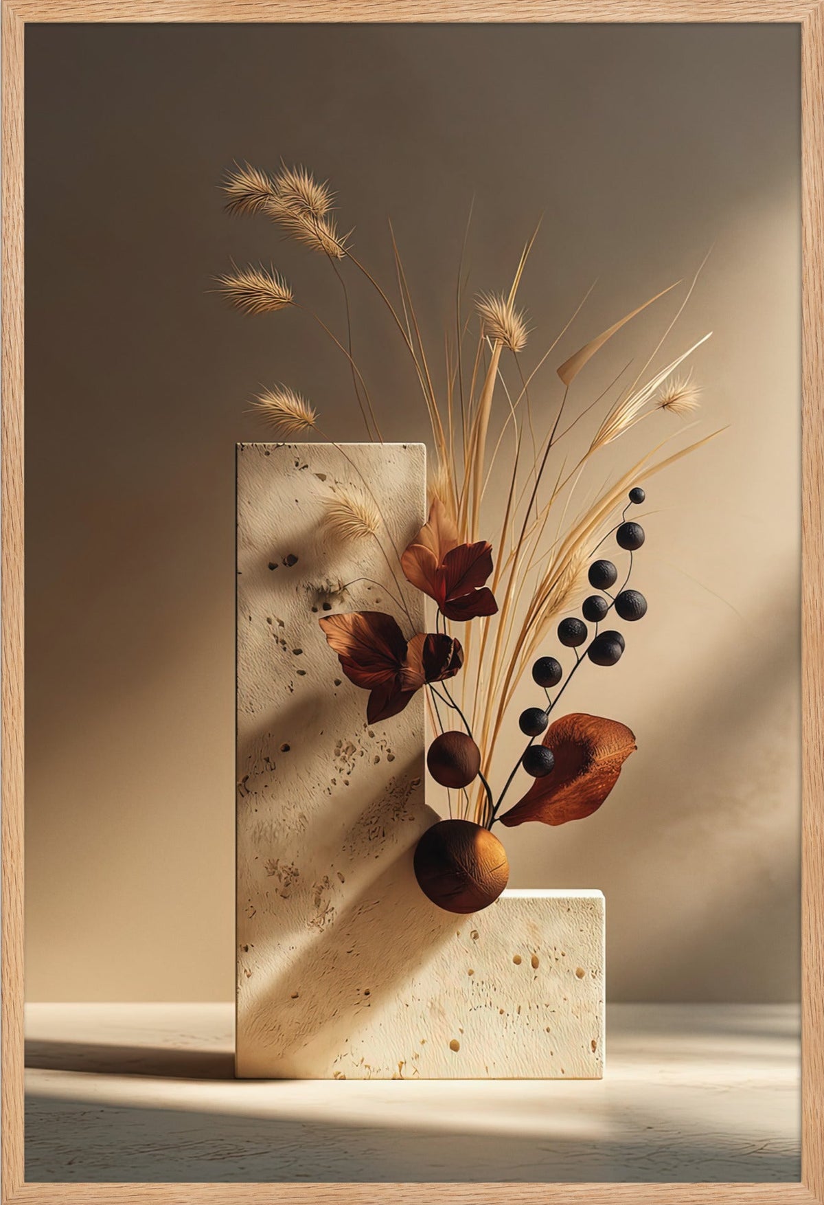 De Zwarte Bessen — ingelijst in massief eiken, 61 × 91 cm