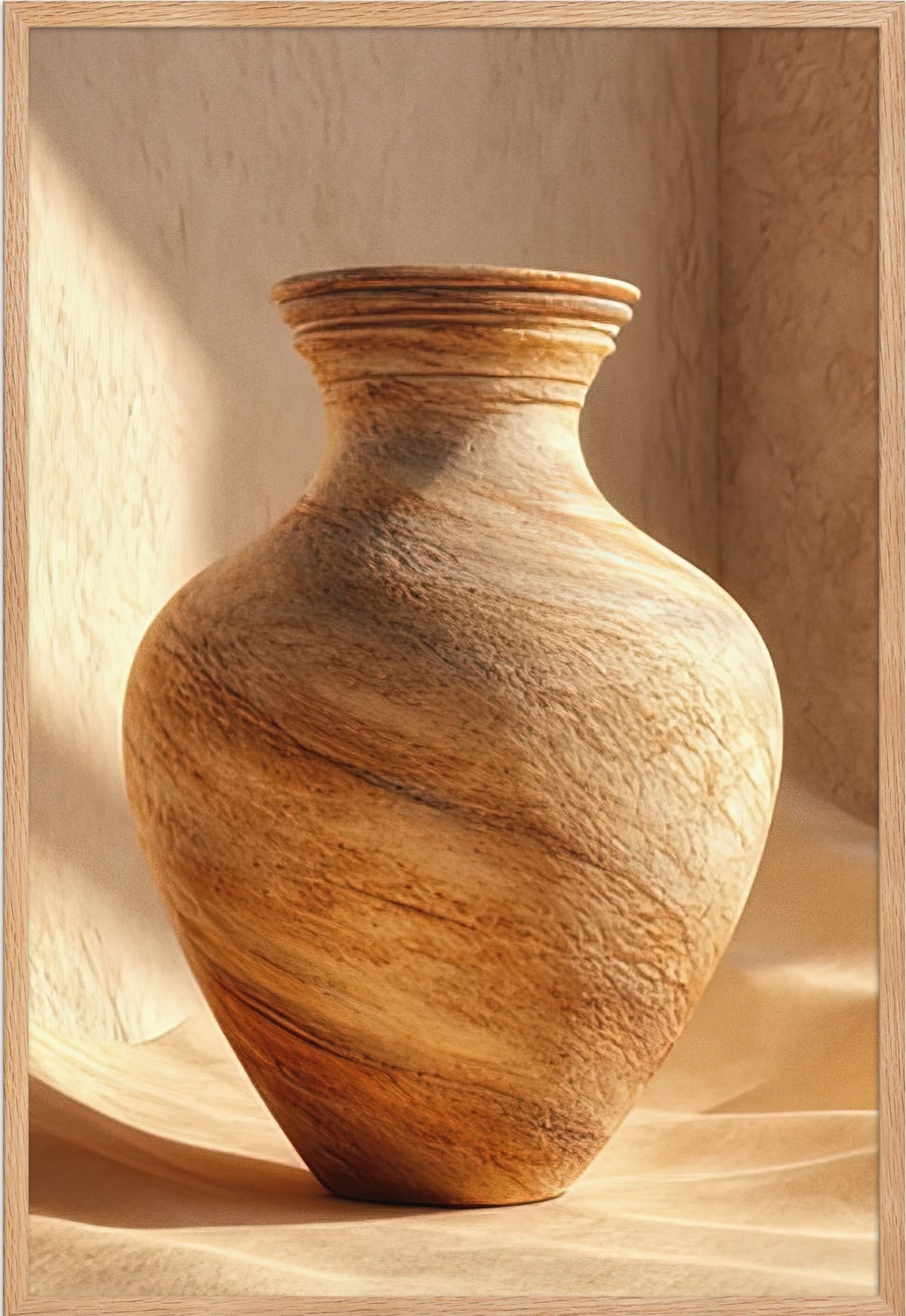 The Veined Vase — framed in solid oak, 61 × 91 cm