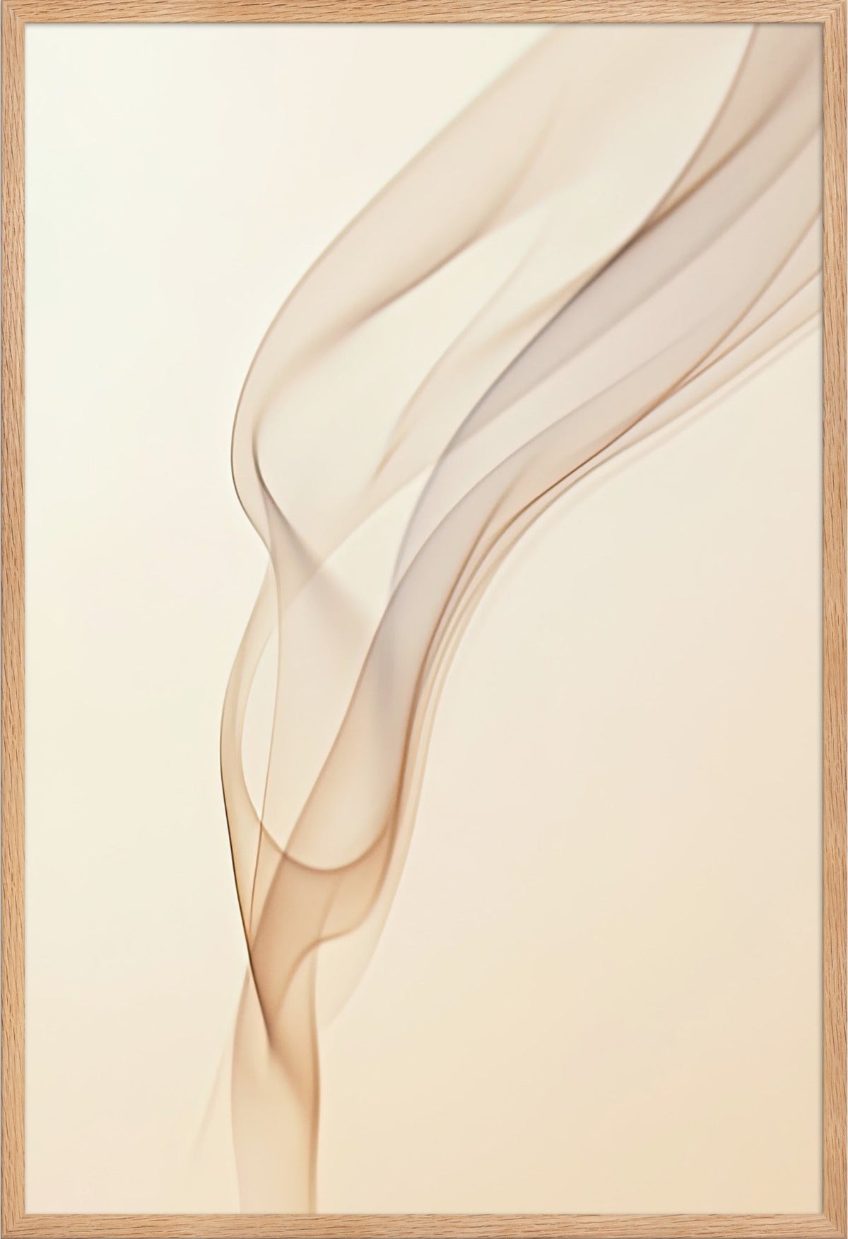 As Volutas Marfim — com moldura em carvalho maciço, 61 × 91 cm