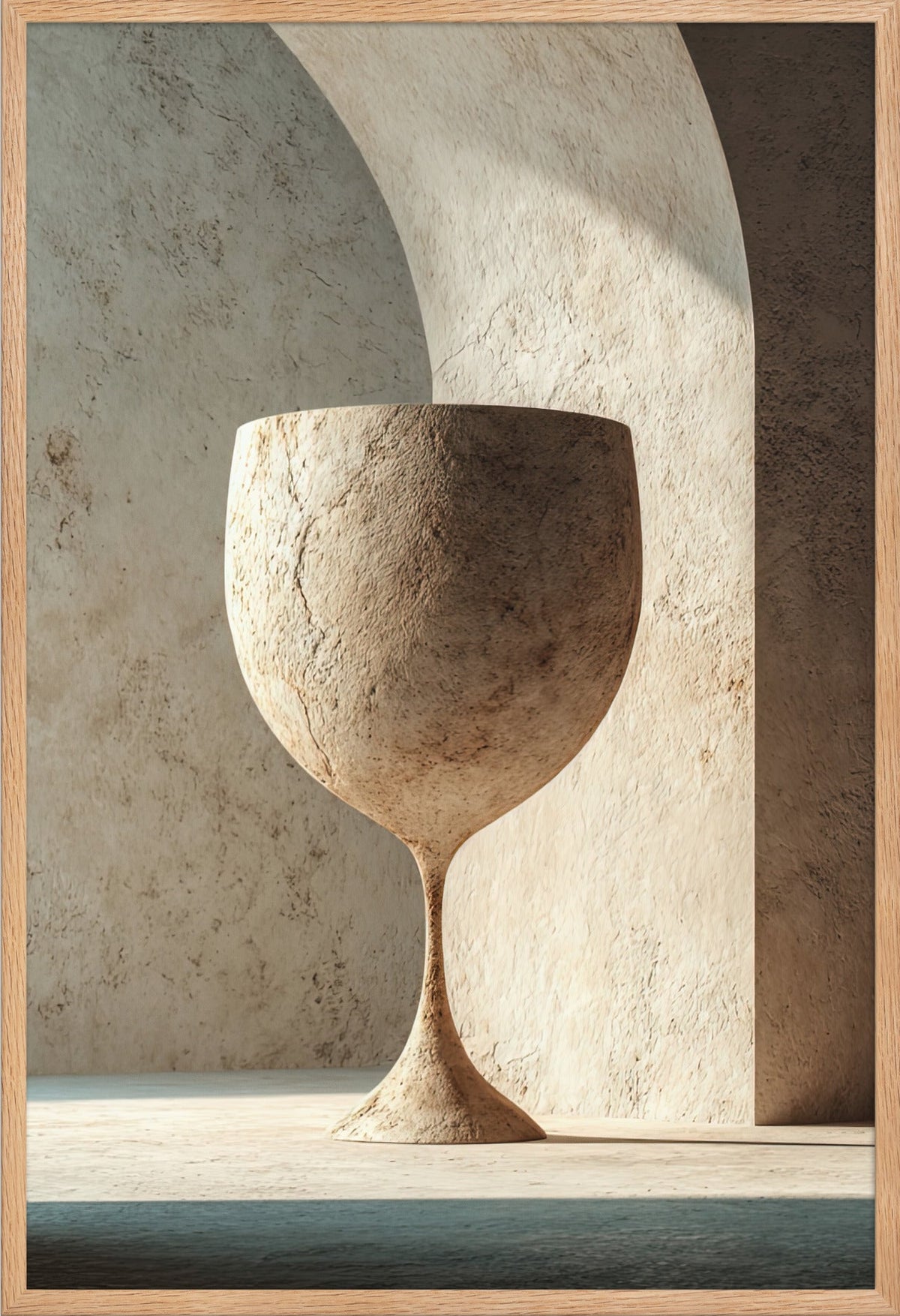 De Stenen Kelk — ingelijst in massief eiken, 61 × 91 cm