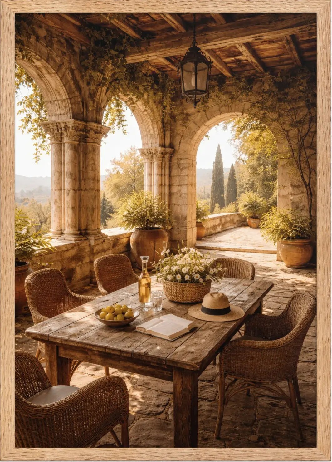 Terrasse de Provence — Encadrée — affiche murale minimaliste | Cassili-home
