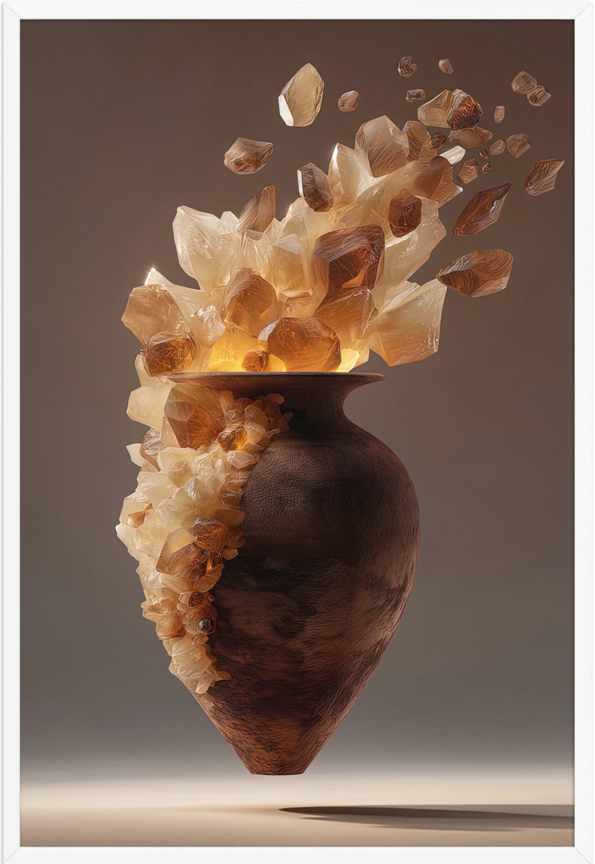 La Giara di Cristallo — con cornice bianca, 61 × 91 cm